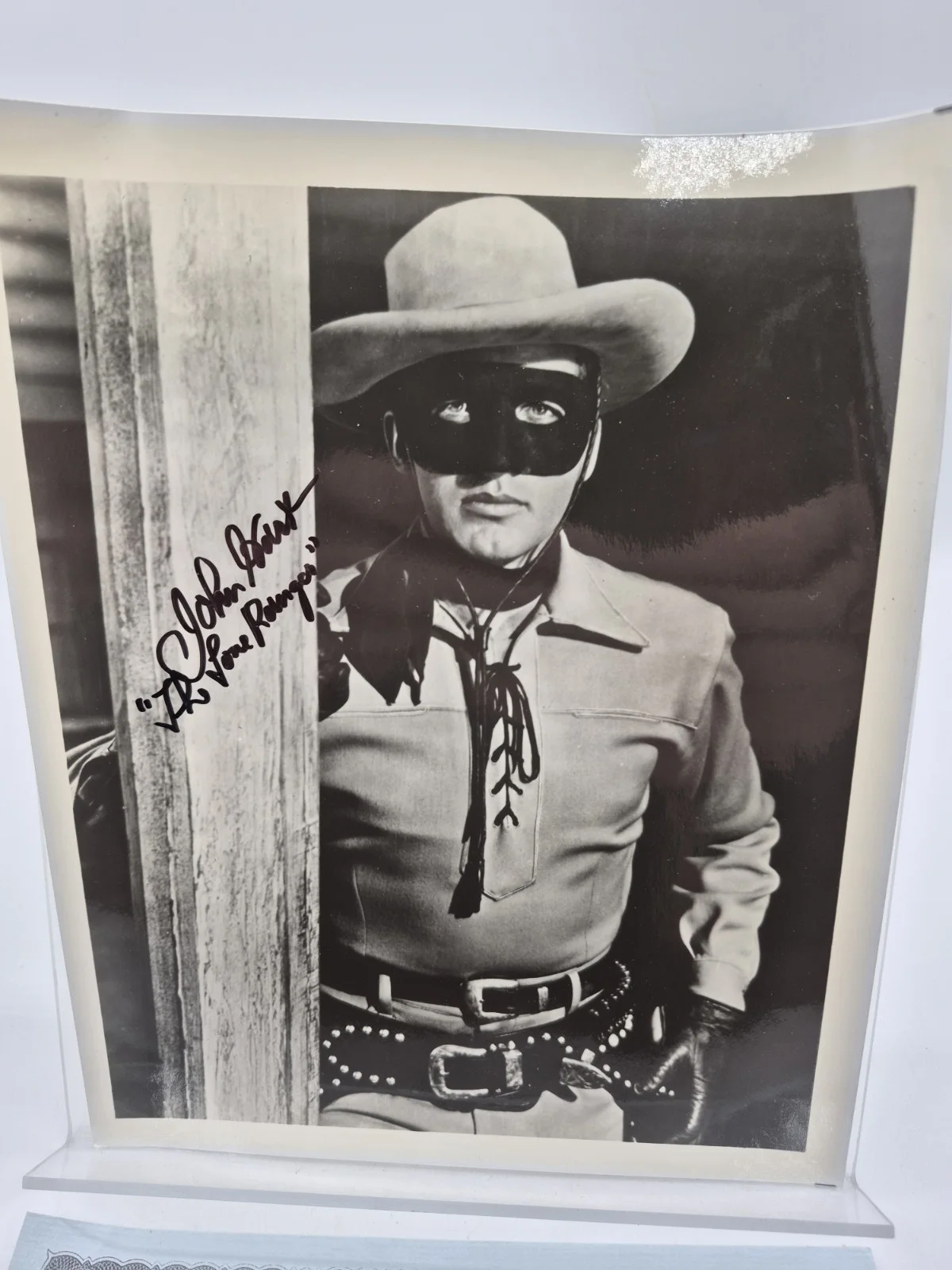 *SIGNED* The Lone Ranger John Hart 8x10 With COA Authentic Auto, image 2