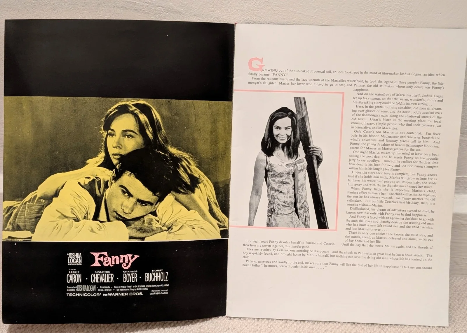 1961 Film Movie Brochure for Fanny Directed by Joshua Logan. Rare., изображение 2
