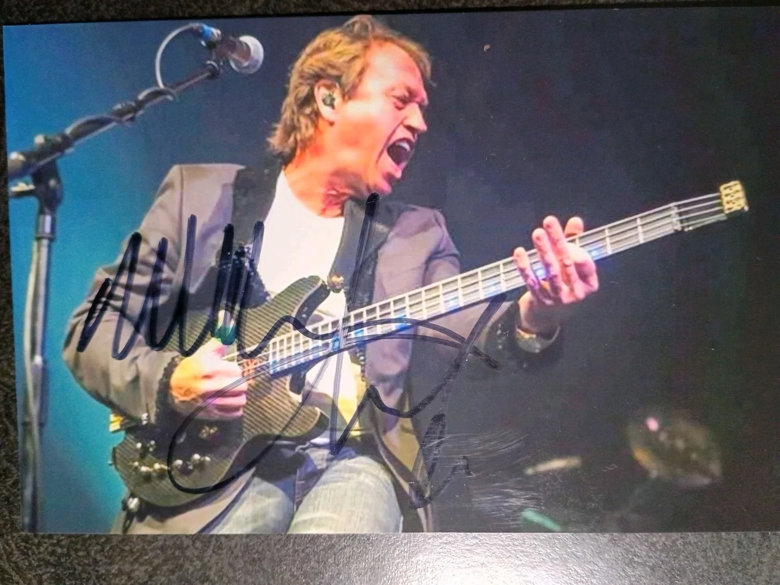 LAUREN TEWES As JULIE MCCOY — MARK KING Hand Signed Autograph 4X6 Photo - SINGER & GUITAR - LEVEL 42