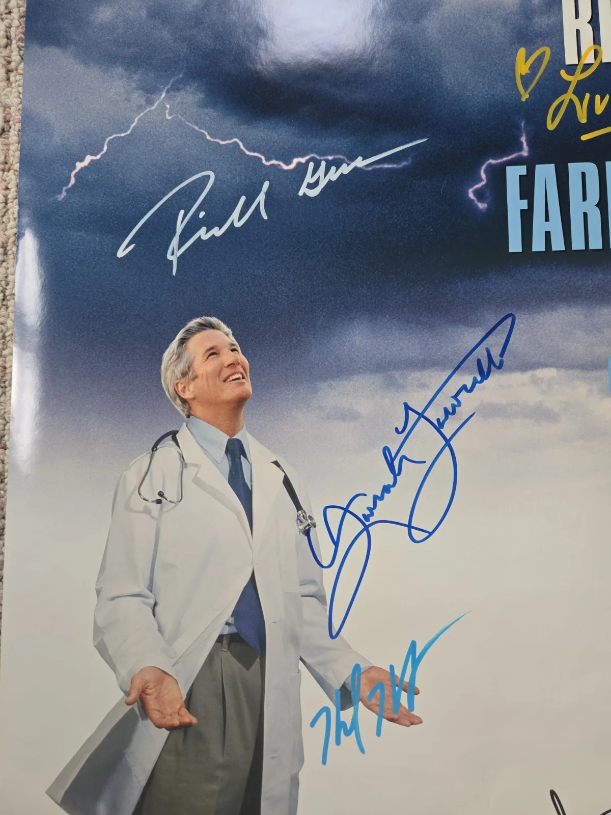 Farrah Fawcett- Richard Gere Plus 10 Others ' Dr. T ' Signed Film Poster. C.O.A, изображение 2