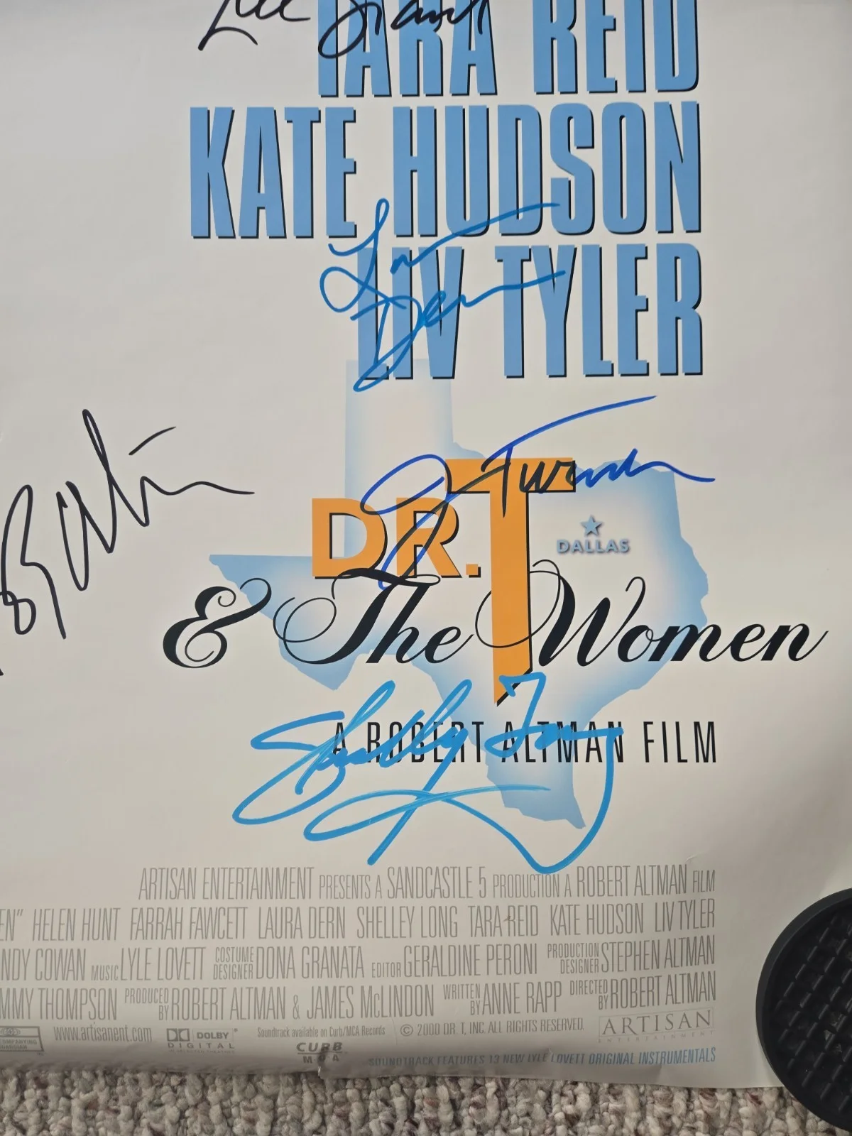 Farrah Fawcett- Richard Gere Plus 10 Others ' Dr. T ' Signed Film Poster. C.O.A, изображение 4