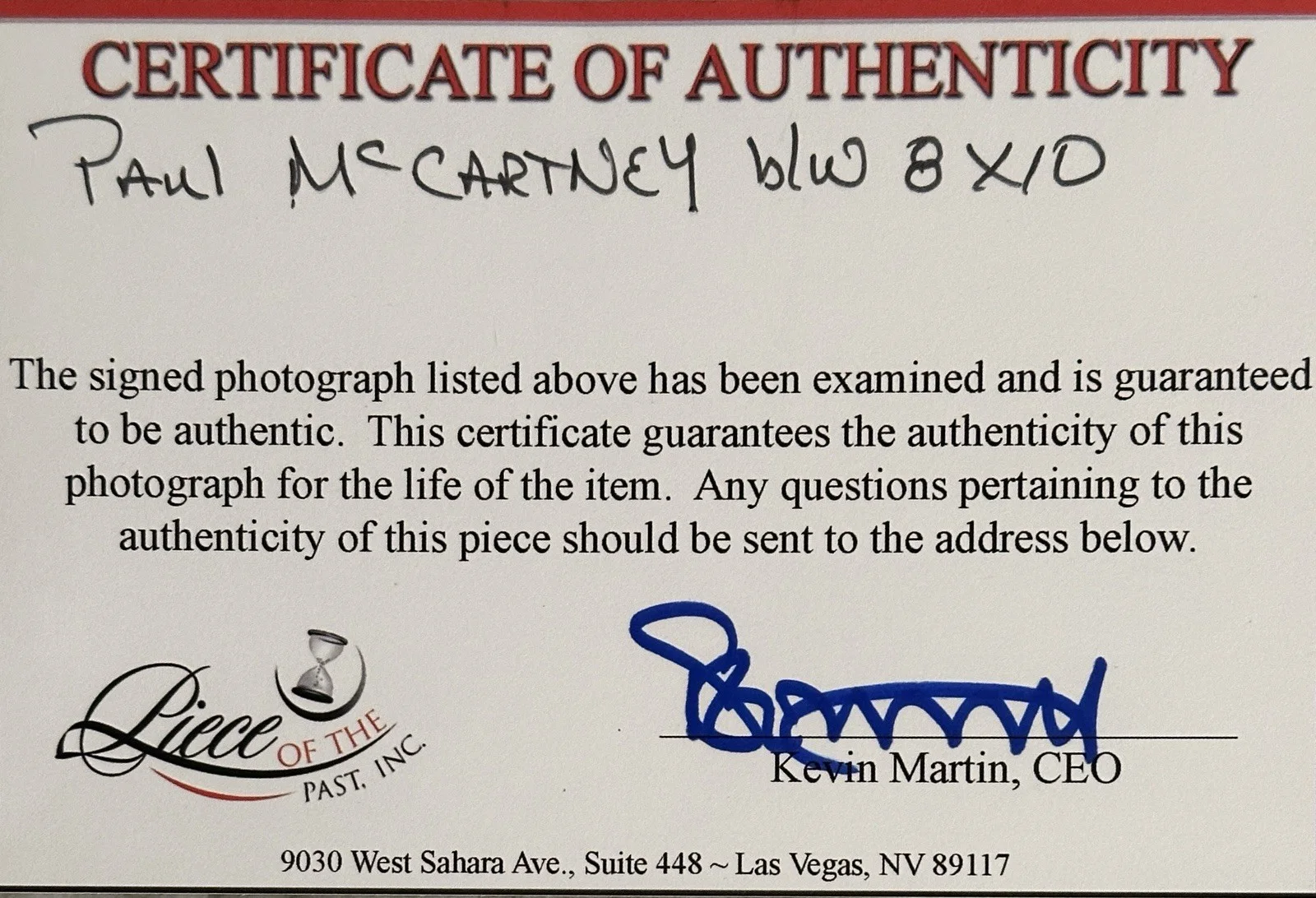PAUL McCARTNEY Signed Autographed 8x10 Photo..THE BEATLES Legend..COA, изображение 2