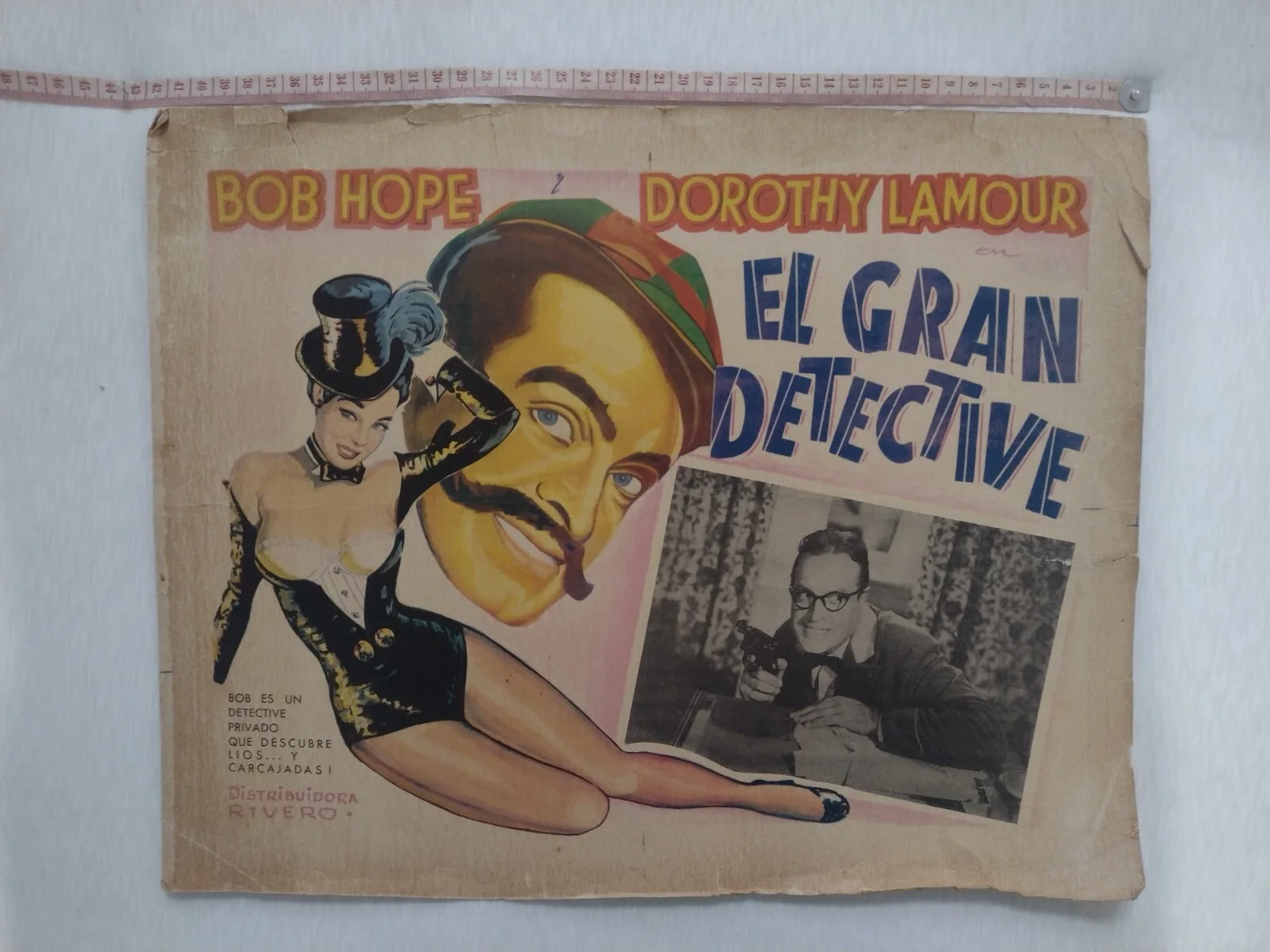 1947 El Gran Detective Mexican Lobby Card / Mini Poster Bob Hope My Favorite Bru, изображение 5