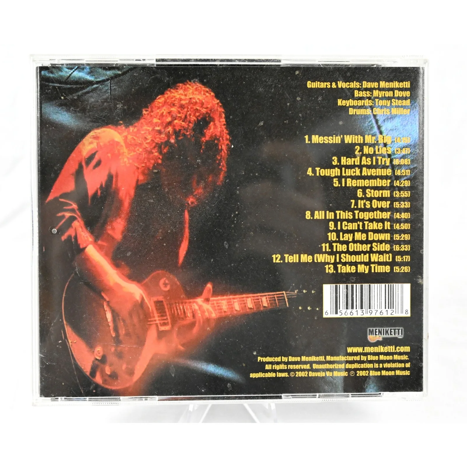 Meniketti CD CASE ONLY Signed Autographed by Dave Meniketti Y&T, image 3