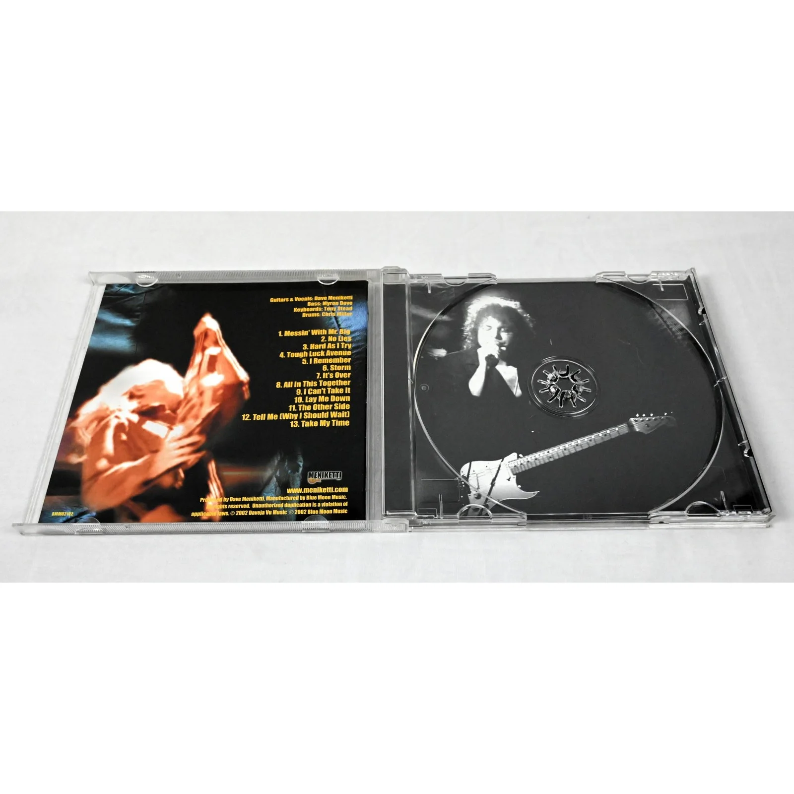 Meniketti CD CASE ONLY Signed Autographed by Dave Meniketti Y&T, image 4