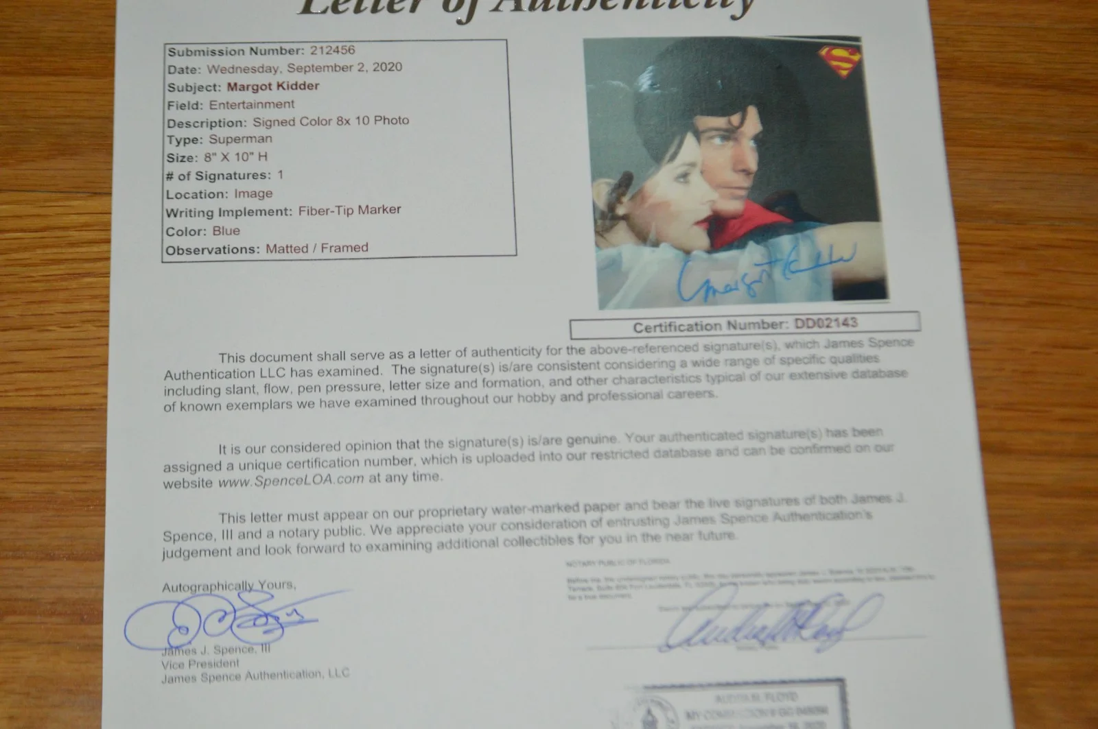 Margot Kidder — Margot Kidder Autographed 8x10 "Superman" Photo with JSA LOA ~ Lois Lane, изображение 4