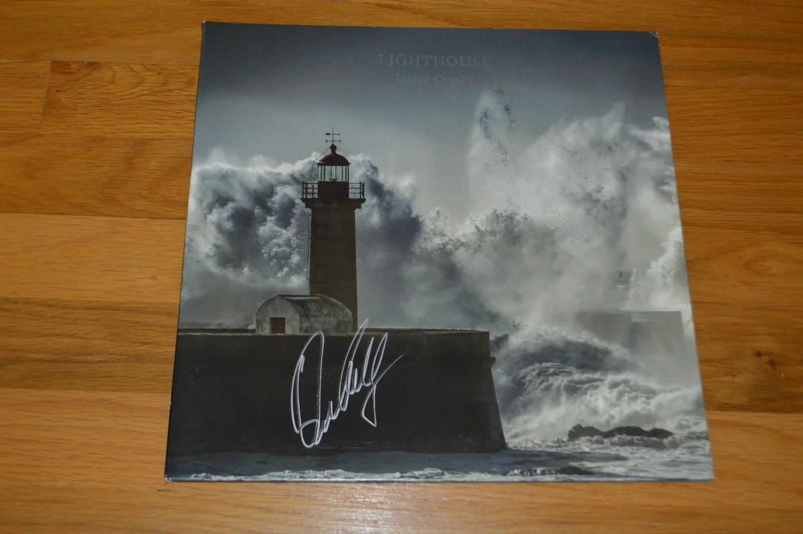 David Crosby Autographed "Lighthouse" Vinyl LP Cover with AUTOGRAPH Hologram, изображение 5