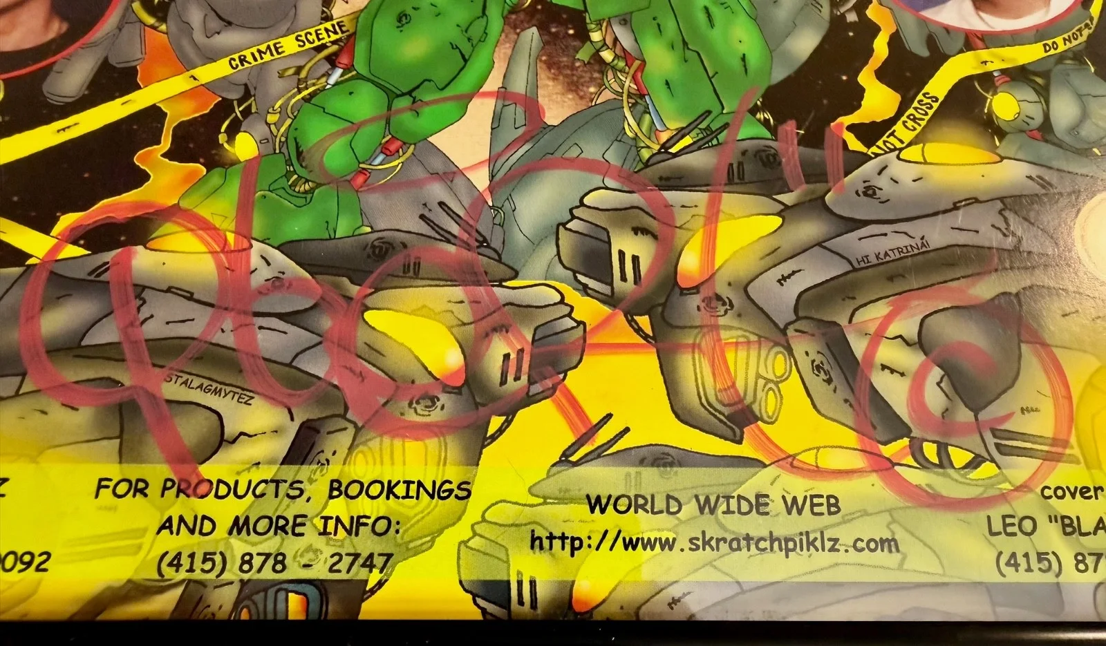 Invisibl Skratch Piklz show poster Autographed by DJ Q-Bert - framed NM, image 4