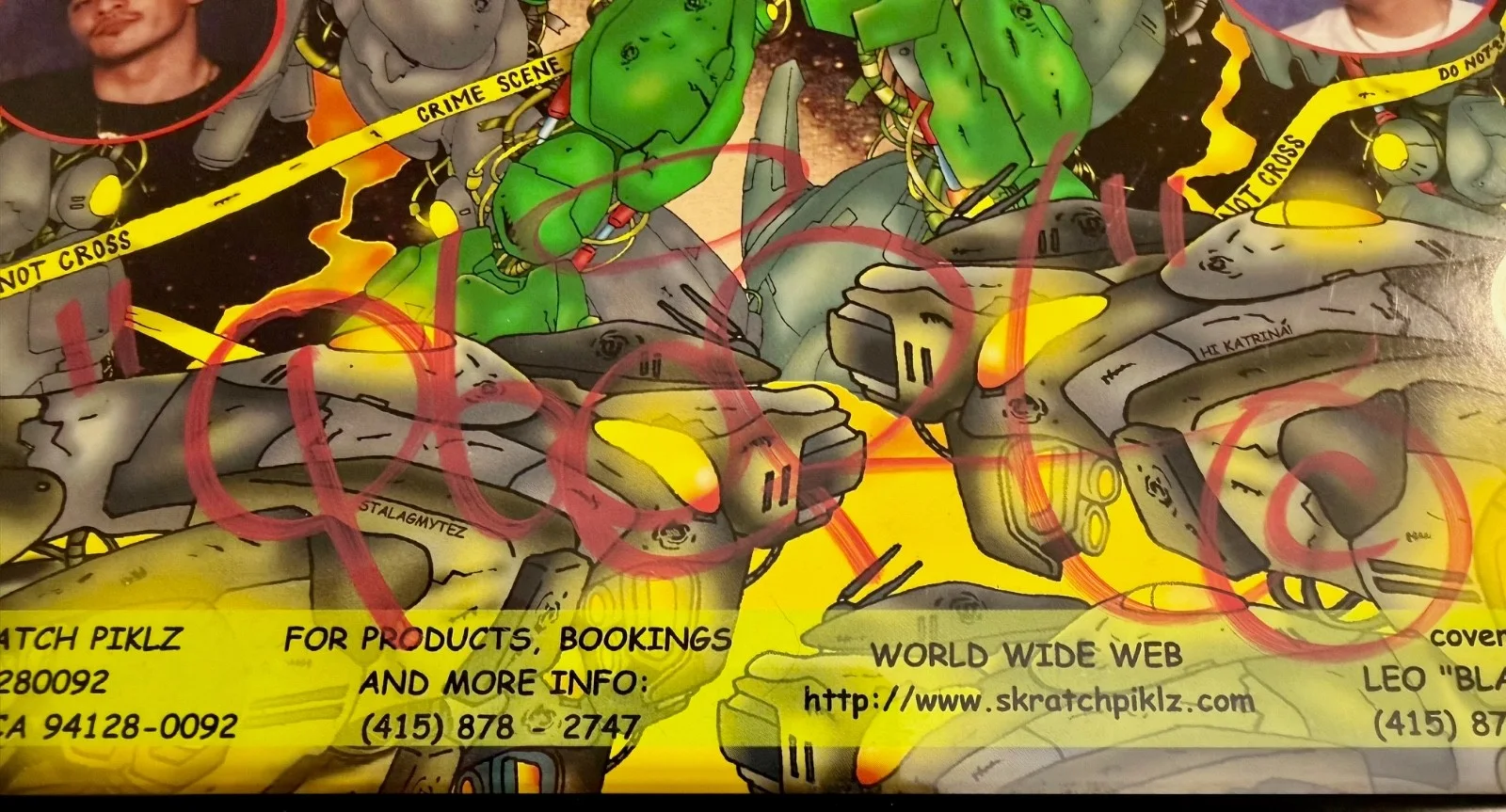 Invisibl Skratch Piklz show poster Autographed by DJ Q-Bert - framed NM, image 5