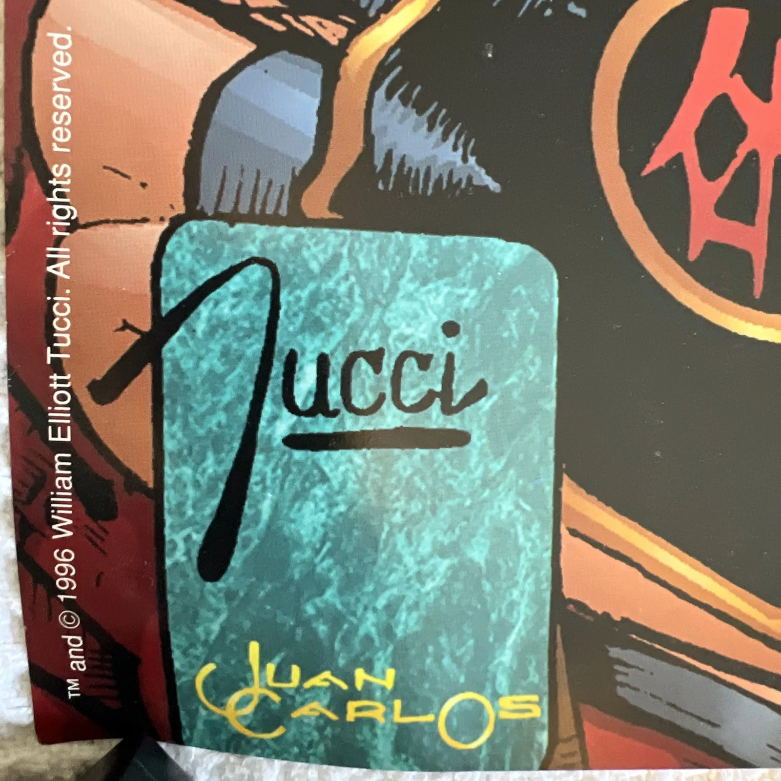 William Tucci — SHI Rare Autographed By Artist Of SHI Comic William Tucci 1996 Poster 34” X 22”, изображение 4