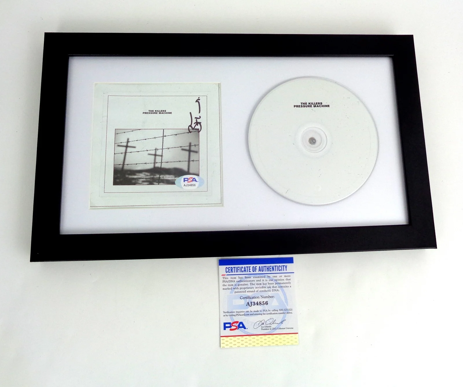 Brandon Flowers — Brandon Flowers The Killers Signed Pressure Machine CD Framed PSA/DNA COA