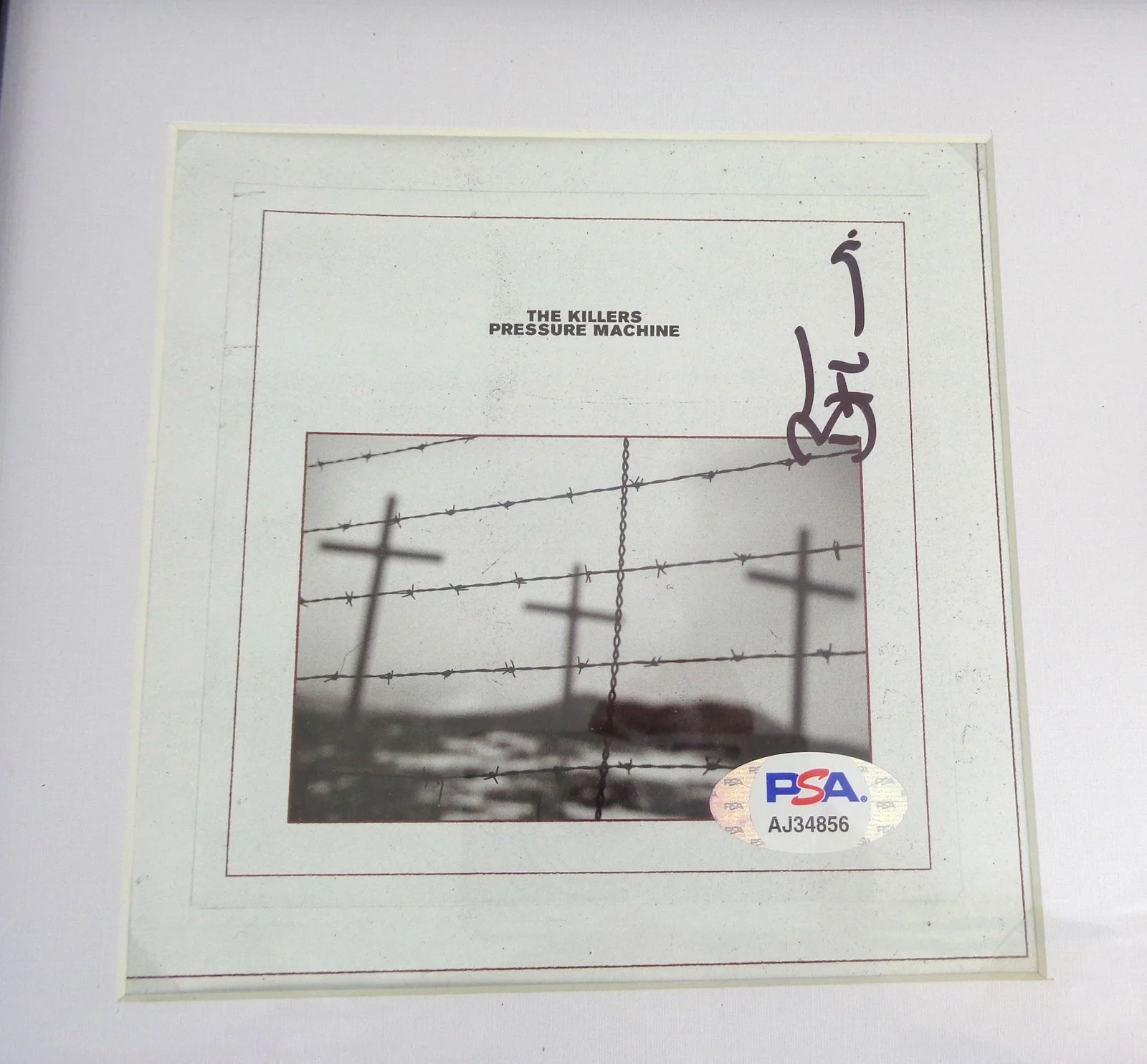 Brandon Flowers — Brandon Flowers The Killers Signed Pressure Machine CD Framed PSA/DNA COA, изображение 2