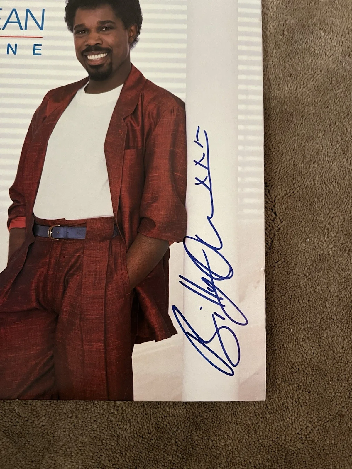 Billy Ocean Autographed Album Record Vinyl Love Zone, image 2