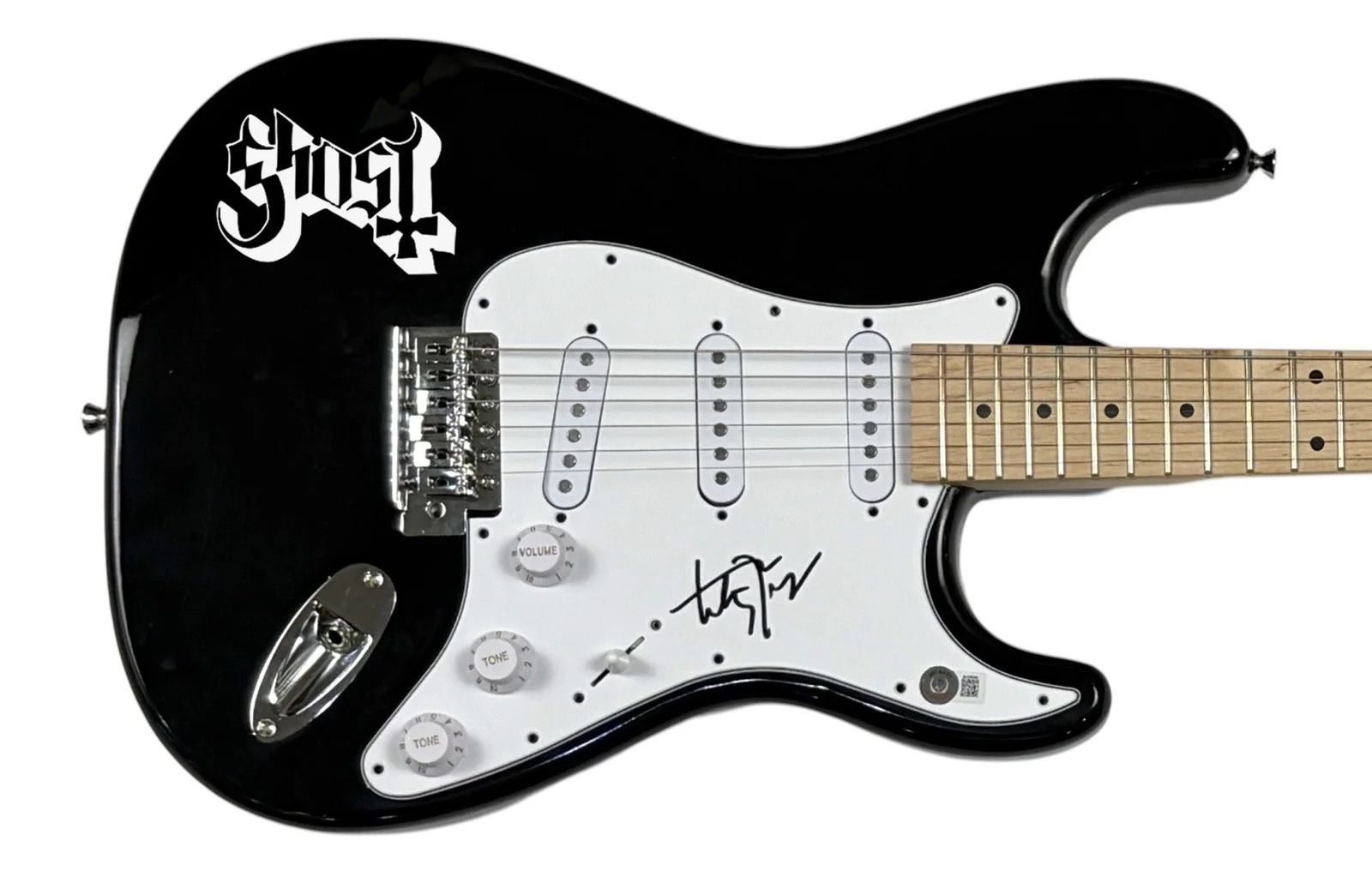 GHOST Tobias Forge Signed Autograph Electric Guitar Papa Emeritus Band BAS COA, изображение 5