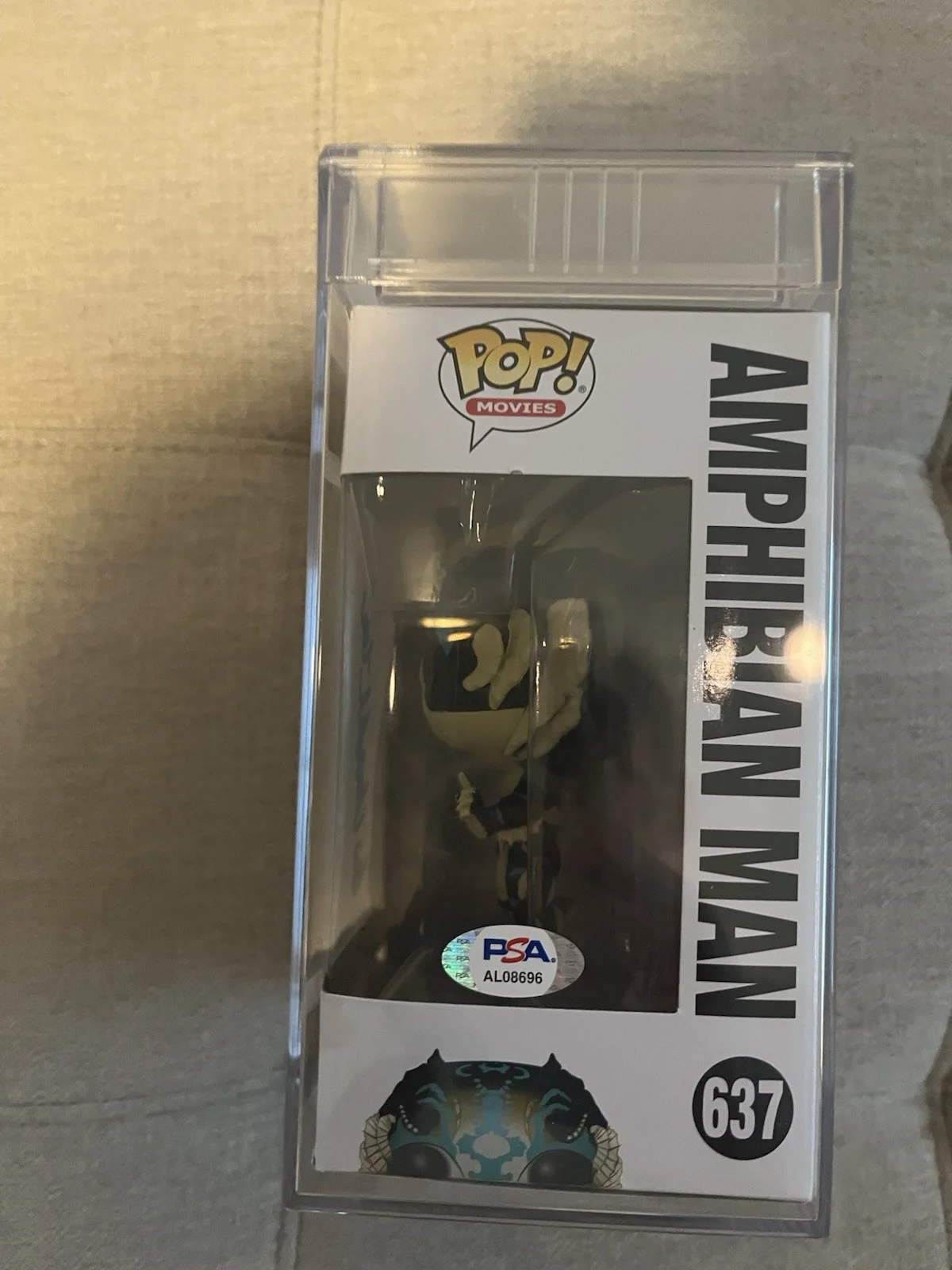 Guillermo Del Toro — Guillermo Del Toro Signed Amphibian Man Funko Pop #637 PSA, image 4