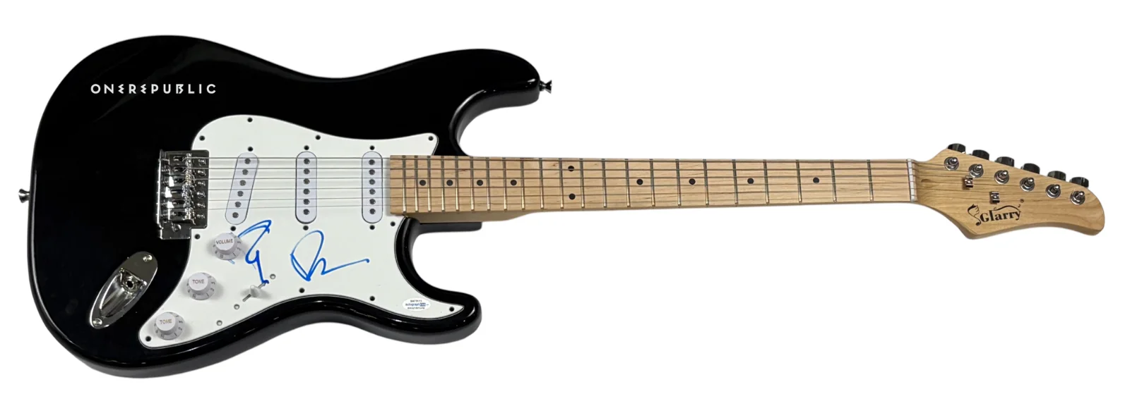 Ryan Tedder & Brent Kutzle Signed Autograph Electric Guitar OneRepublic ACOA COA, изображение 2