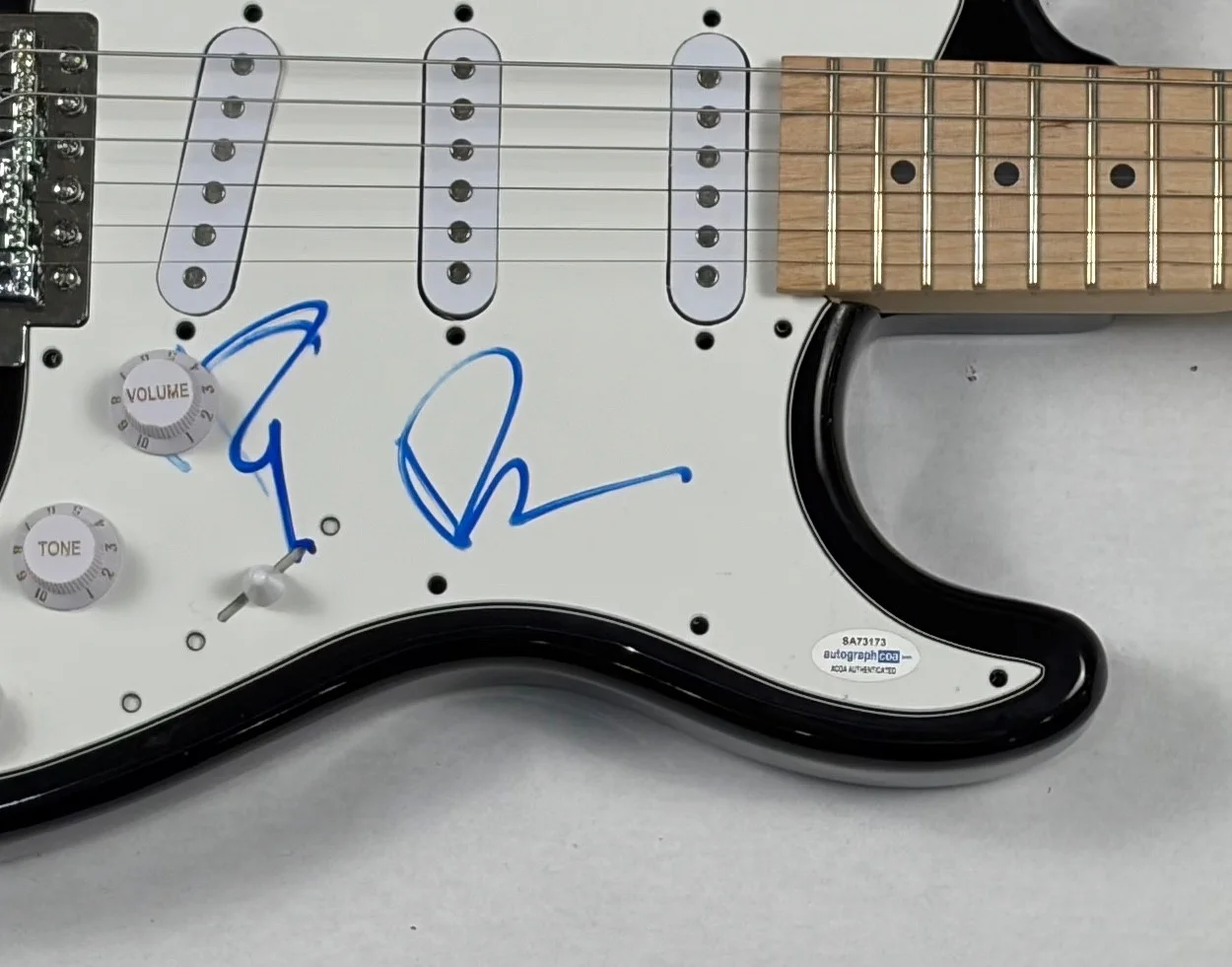 Ryan Tedder & Brent Kutzle Signed Autograph Electric Guitar OneRepublic ACOA COA, изображение 4