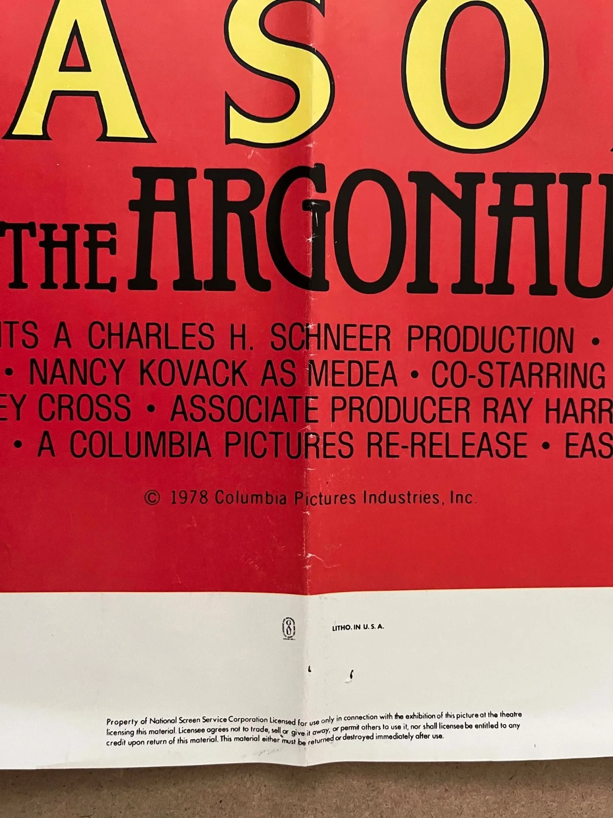 Jason And The Argonauts - 1978 USA Original Vintage Poster One Sheet 27" x 41", image 2