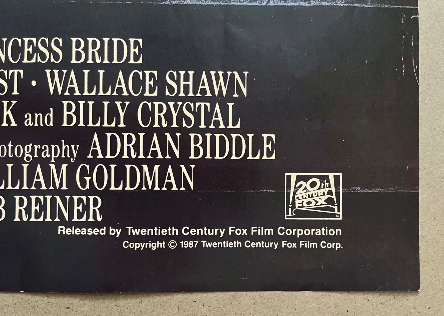 The Princess Bride - Andre The Giant 1987 USA Original Poster One Sheet 27" x40", изображение 3
