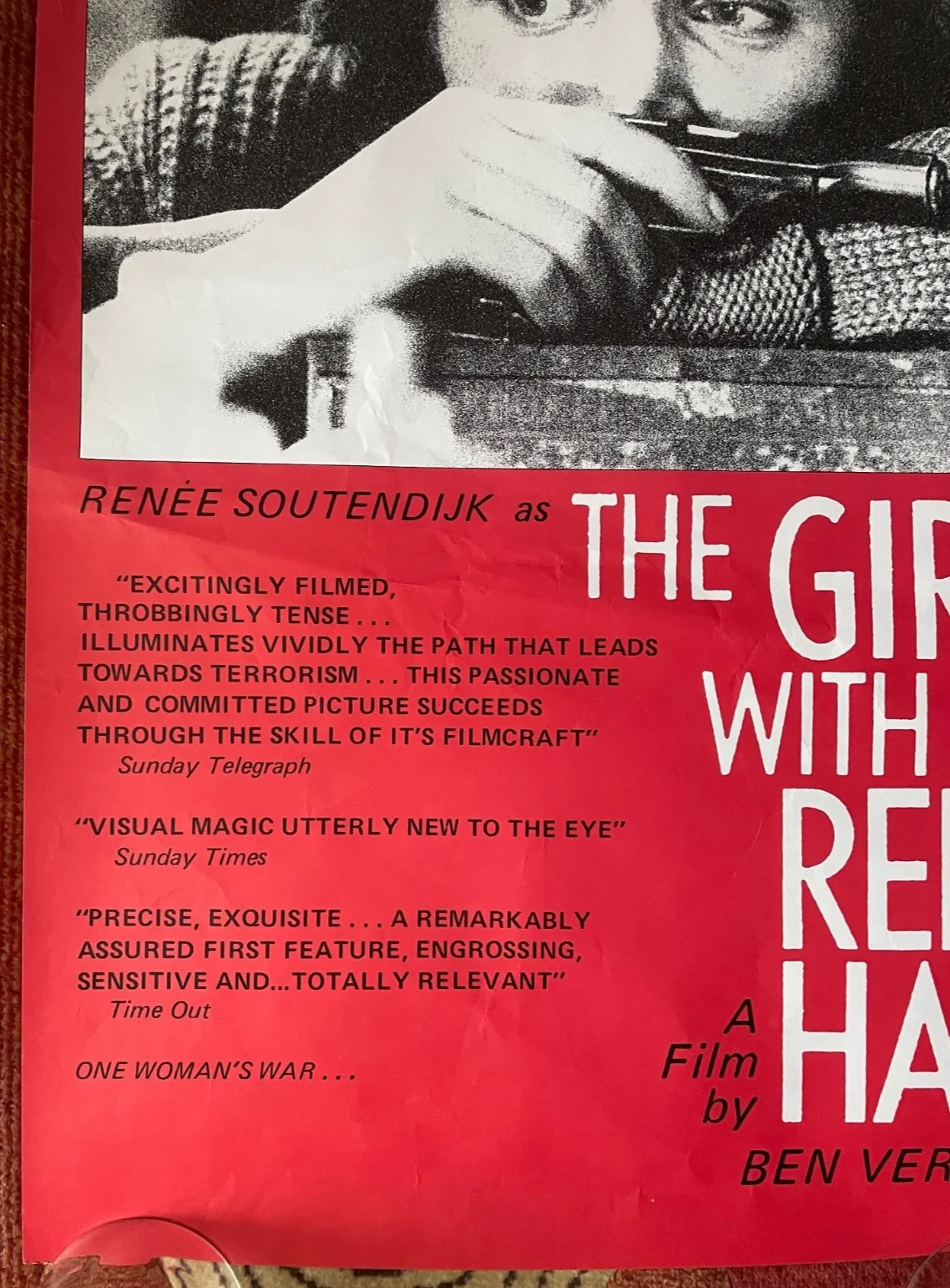 THE GIRL WITH THE RED HAIR (1981) Original UK Movie Film Poster, изображение 4