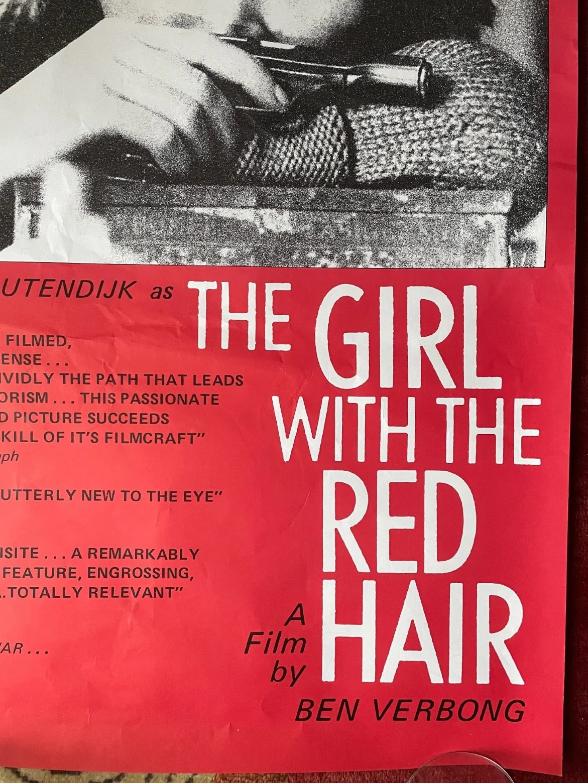 THE GIRL WITH THE RED HAIR (1981) Original UK Movie Film Poster, изображение 5