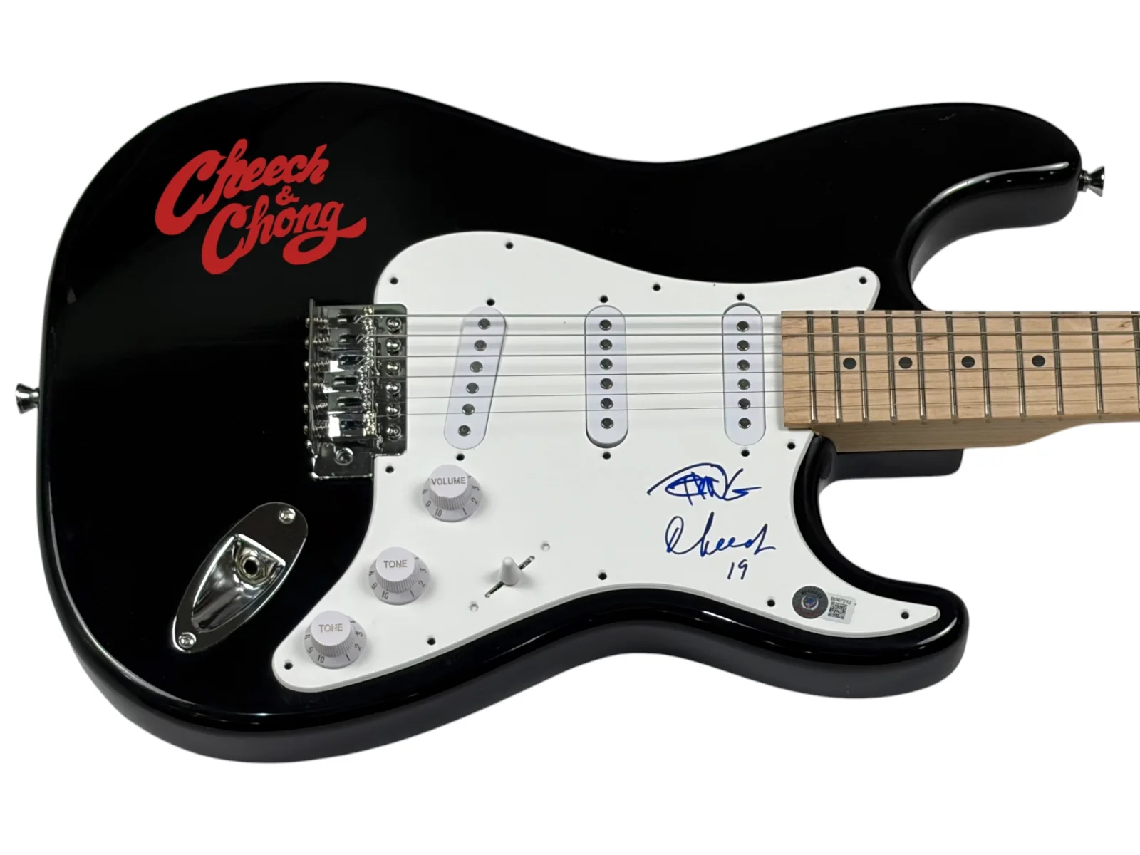 Cheech and Chong Signed Autograph Electric Guitar Marin Tommy Beckett COA, изображение 5