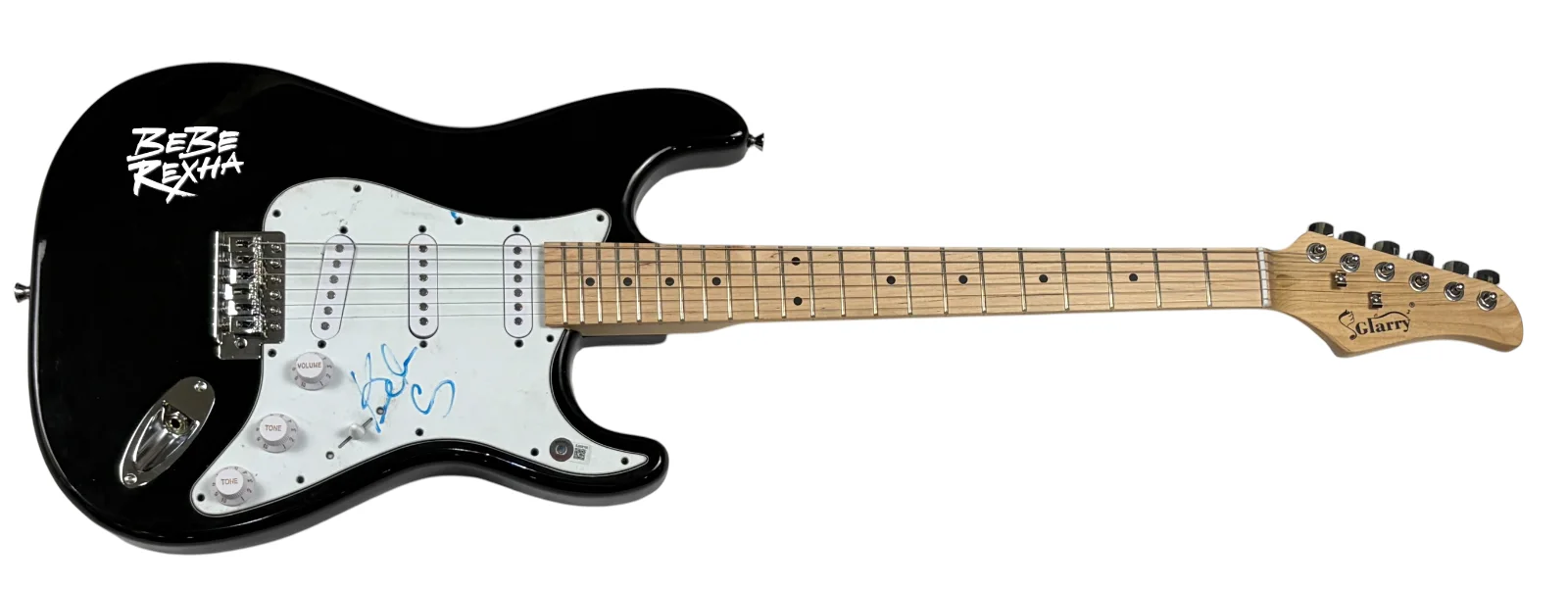 BEBE REXHA Signed Autograph Electric Guitar Expectations Pop Singer Beckett COA, image 2