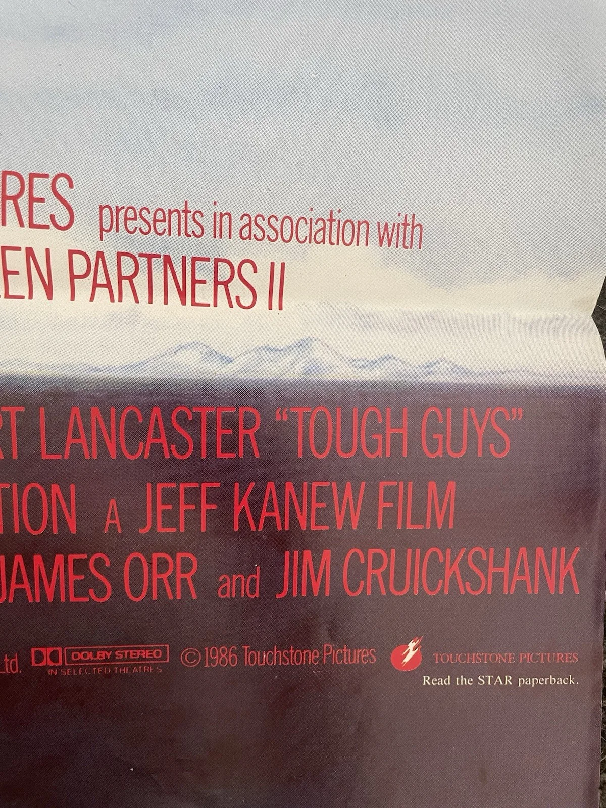 TOUGH GUYS 1986 Kirk Douglas, Burt Lancaster UK QUAD POSTER, image 4
