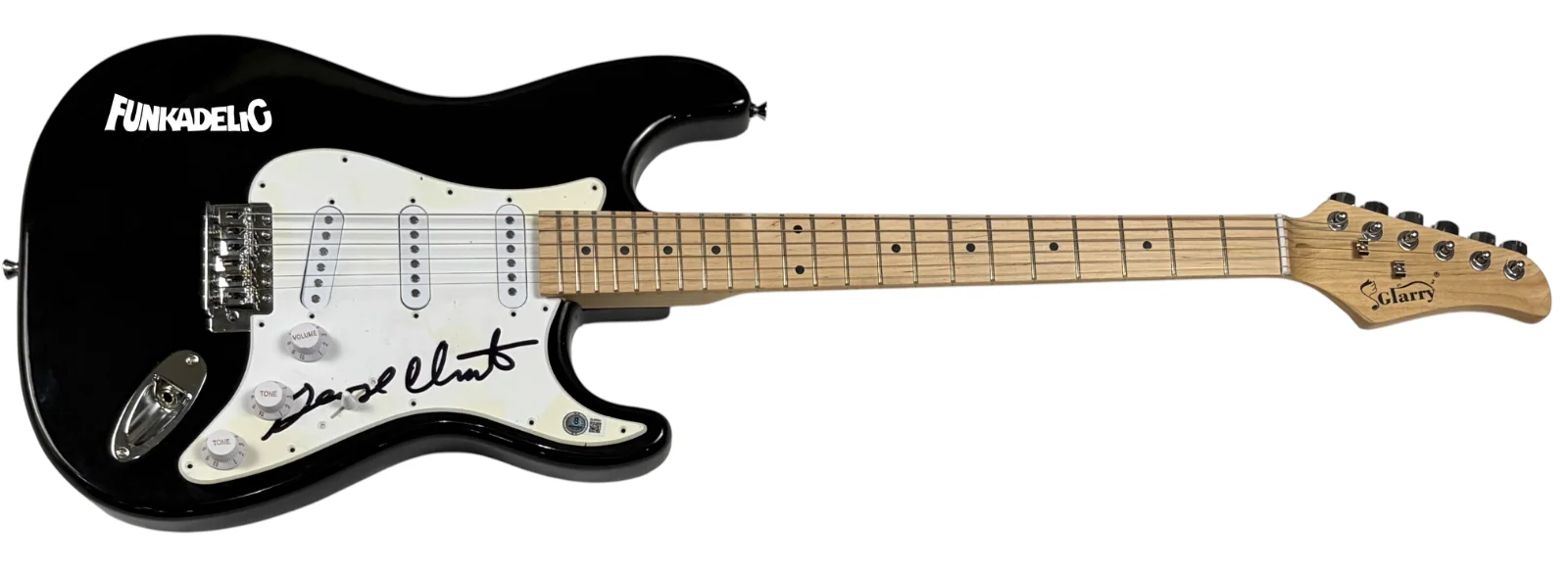 George Clinton Signed Autograph Electric Guitar Parliament Funkadelic BAS COA, изображение 2