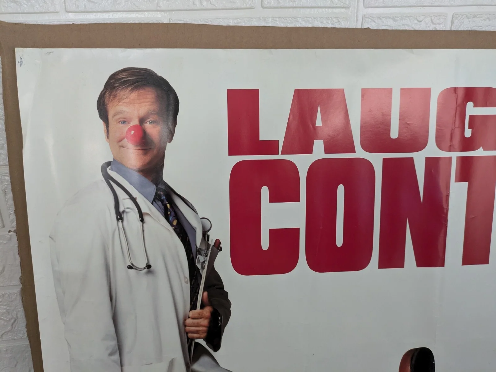 Vintage Laughter Is Contagious Movie Poster Genuine UK Cinema Display Quad 40x30, изображение 2