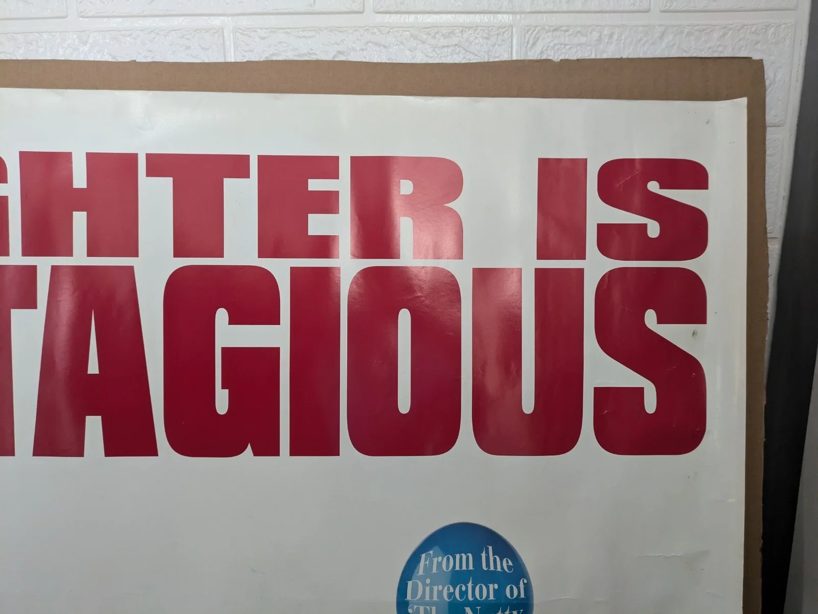 Vintage Laughter Is Contagious Movie Poster Genuine UK Cinema Display Quad 40x30, изображение 3