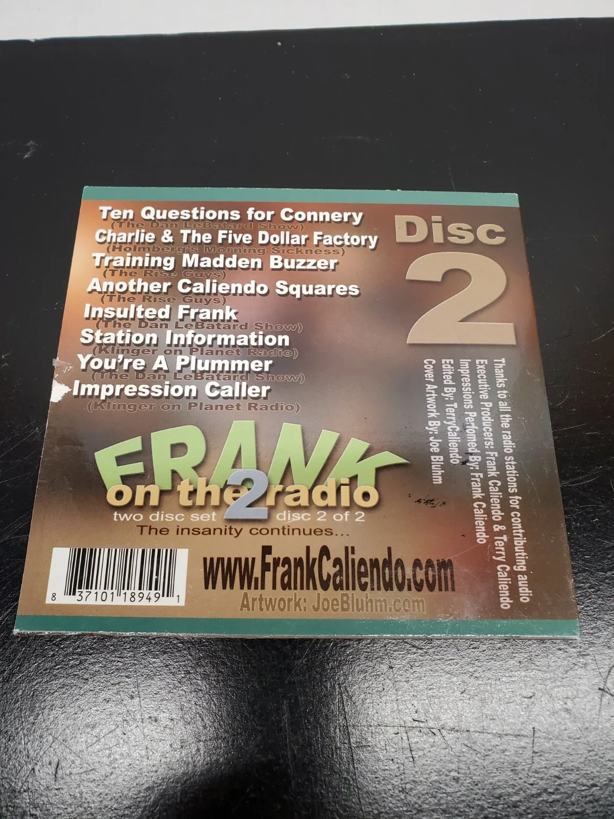 Frank Caliendo — Frank Caliendo Comedy CD with hand signed autograph, image 2