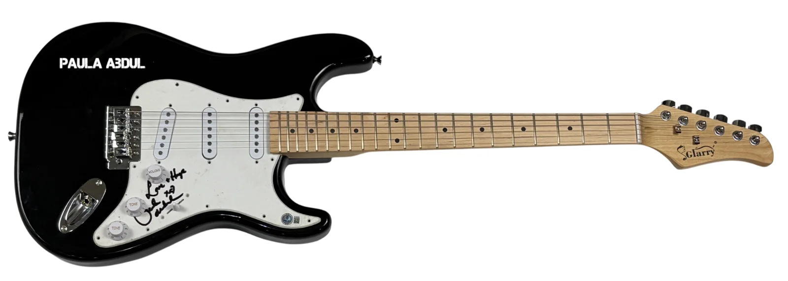Paula Abdul Signed Autograph Electric Guitar Forever Your Girl Singer BAS COA, image 2