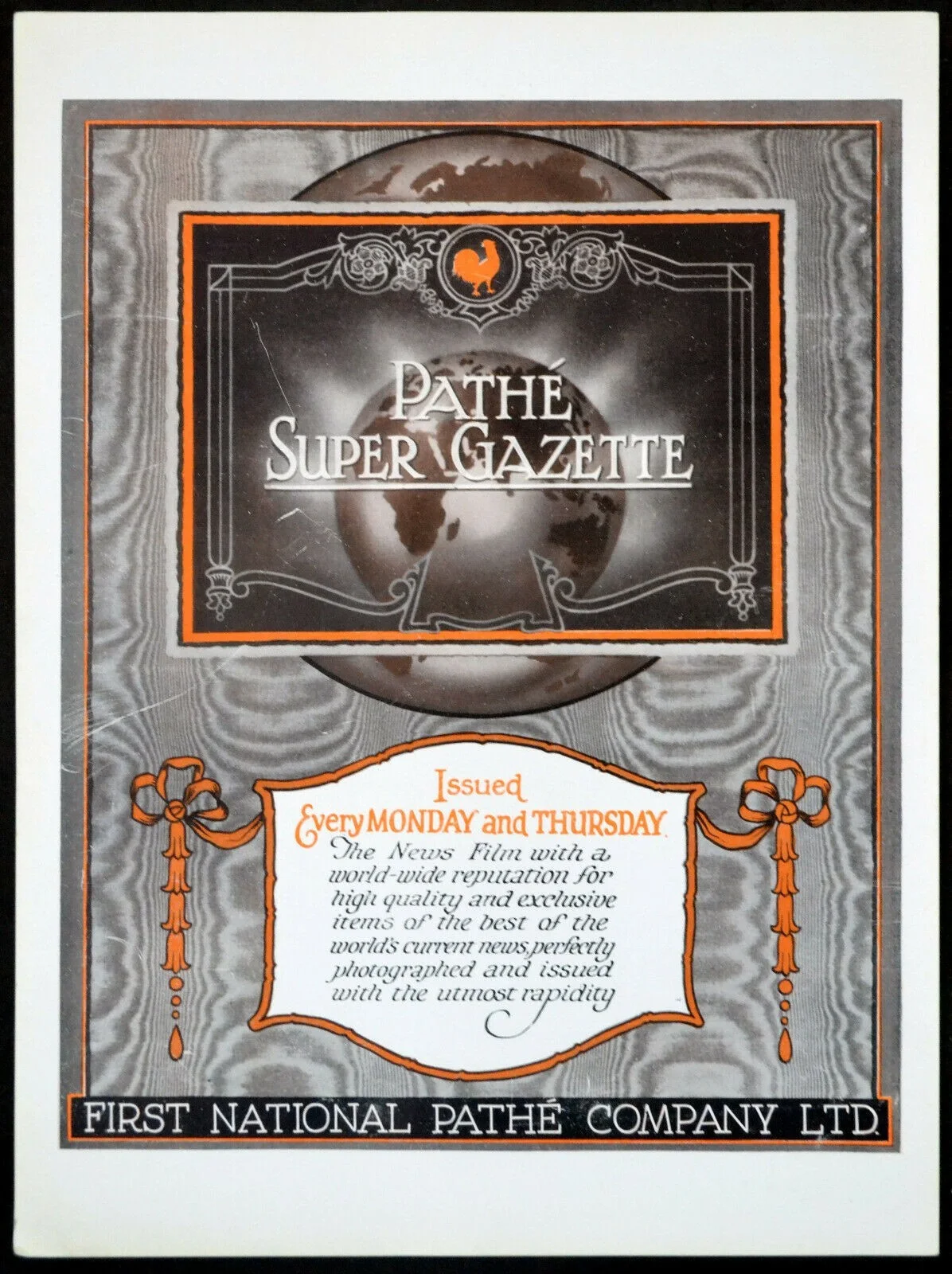 FIRST NATIONAL PATHE COMPANY LTD. 1927 Pathe Pictorial, Eve Pathe MINI POSTERS, изображение 2