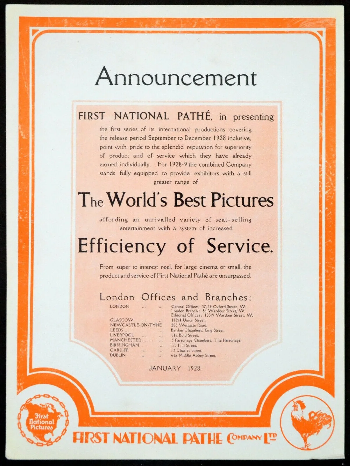 FIRST NATIONAL PATHE COMPANY LTD. 1927 Pathe Pictorial, Eve Pathe MINI POSTERS, изображение 3