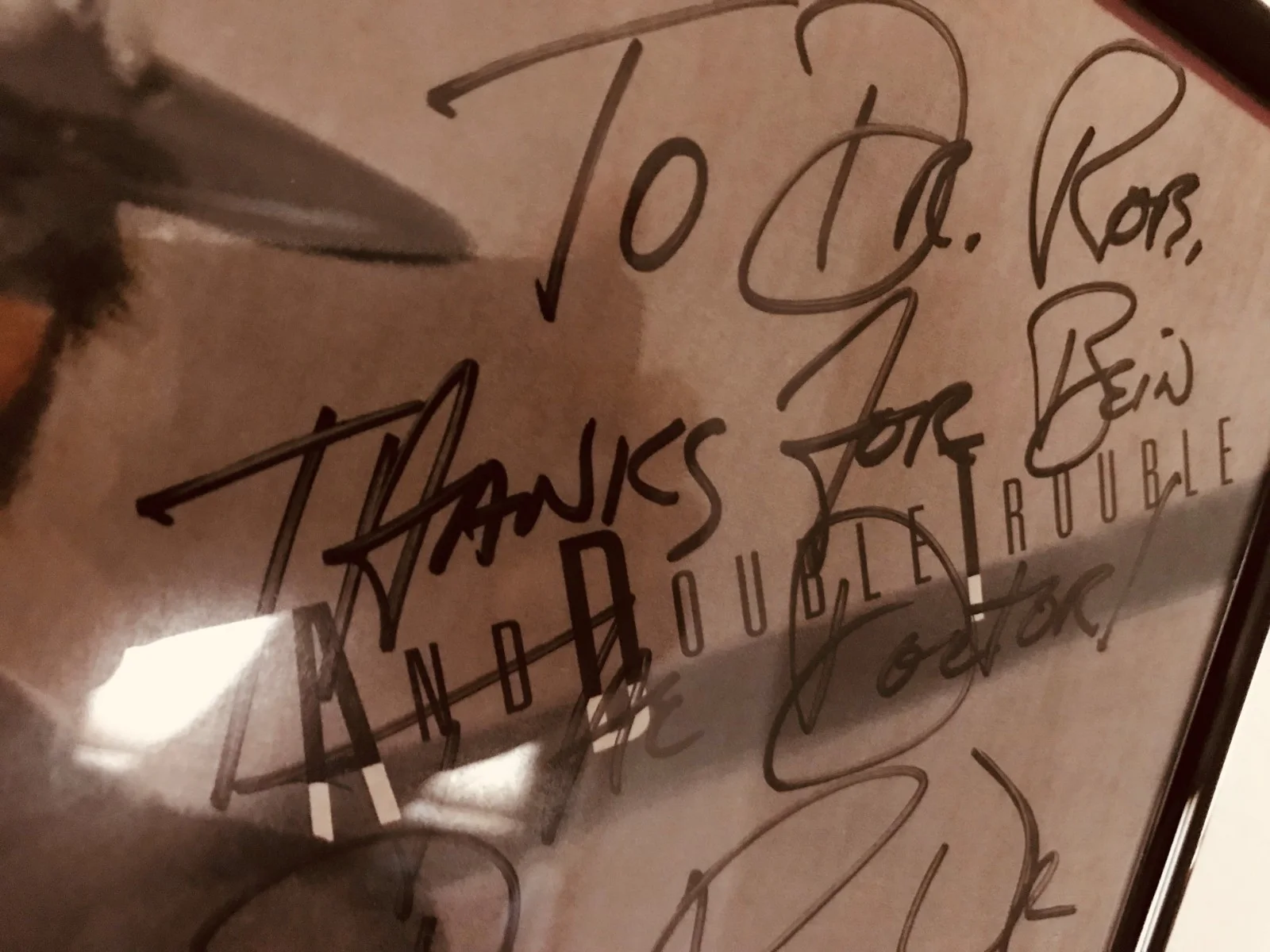 AUTOGRAPHED stevie ray vaughan TEXAS FLOOD album band original owner, image 3