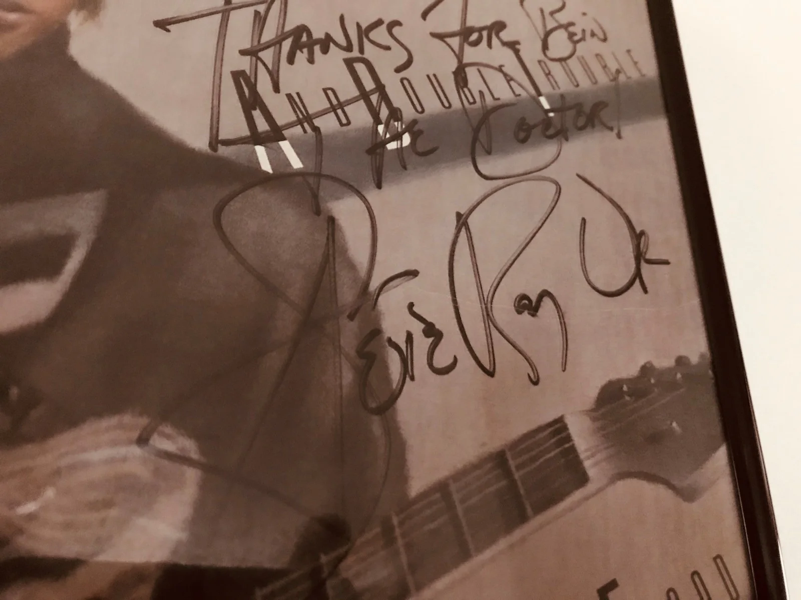 AUTOGRAPHED stevie ray vaughan TEXAS FLOOD album band original owner, image 5