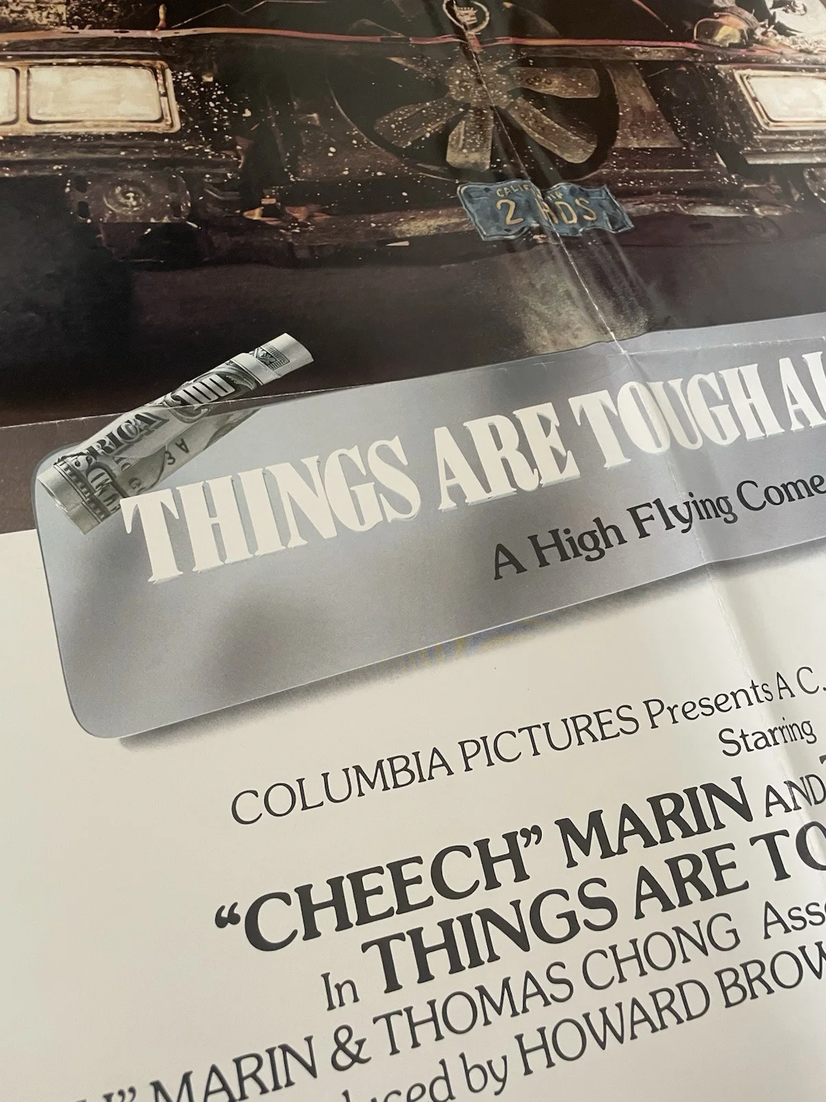 THINGS ARE TOUGH ALL OVER 1982 ORIG 27X41 MOVIE POSTER CHEECH MARIN TOMMY CHONG, изображение 3