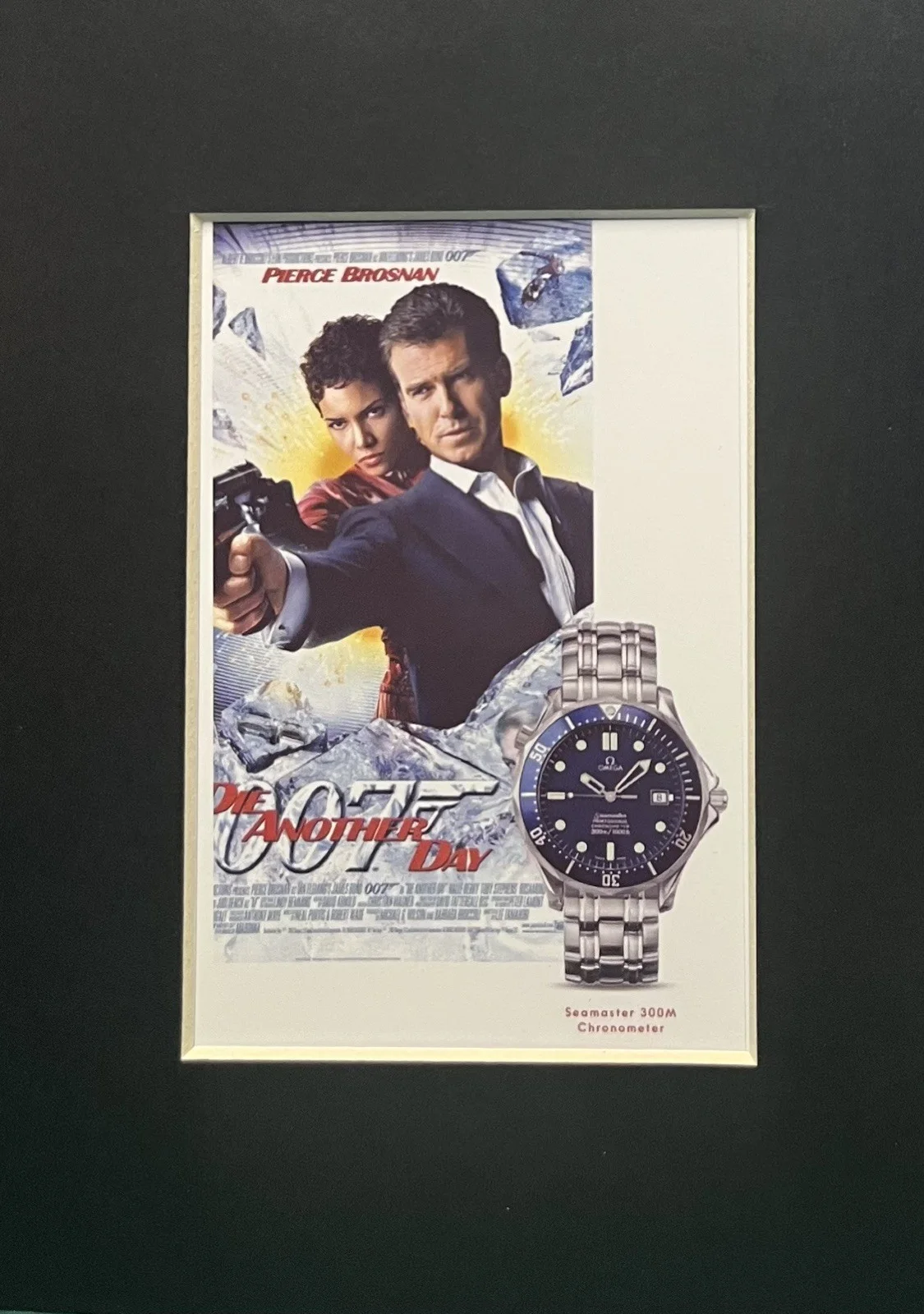 007 JAMES BOND. DIE ANOTHER DAY Omega Seamaster 35mm Film Cell Mounted Display, image 3