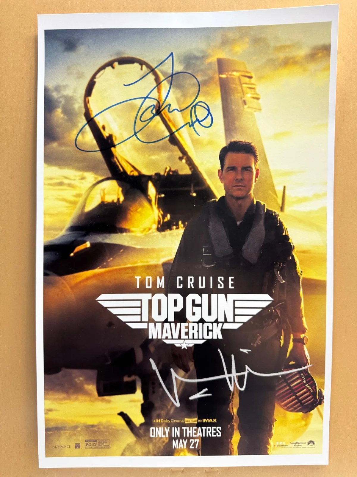 Tom Cruise and Val Kilmer — SIGNED TOP GUN MAVERICK 11x17 Movie Poster COA by 2 of the actors - Ships FREE