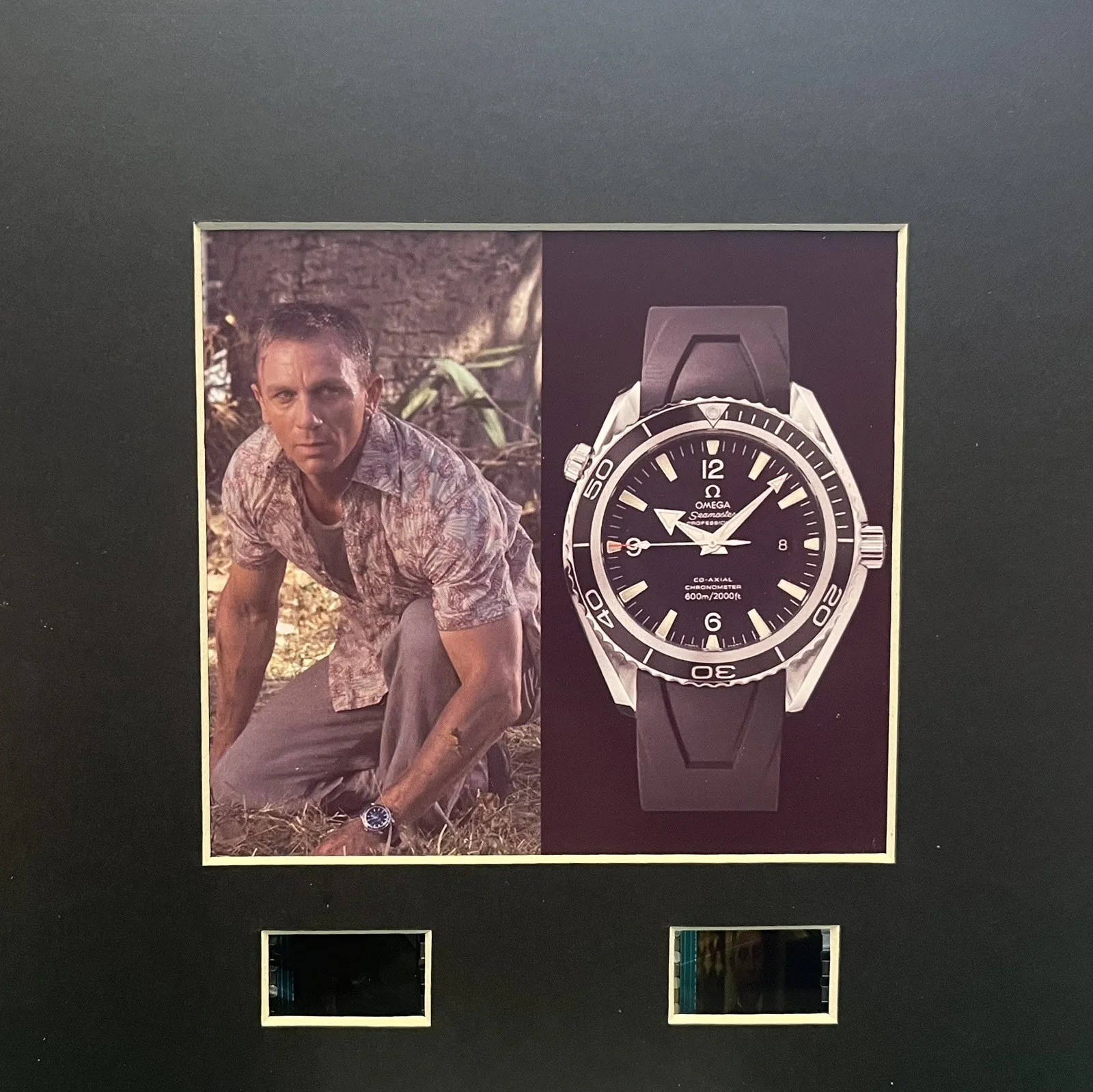 OMEGA SEAMASTER WATCH. CASINO ROYALE. 35mm Film Cell Mounted Display, изображение 2