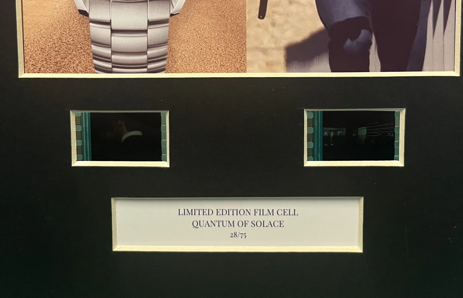 007 JAMES BOND. QUANTUM OF SOLACE Omega Seamaster 35mm Film Cell Display, image 2