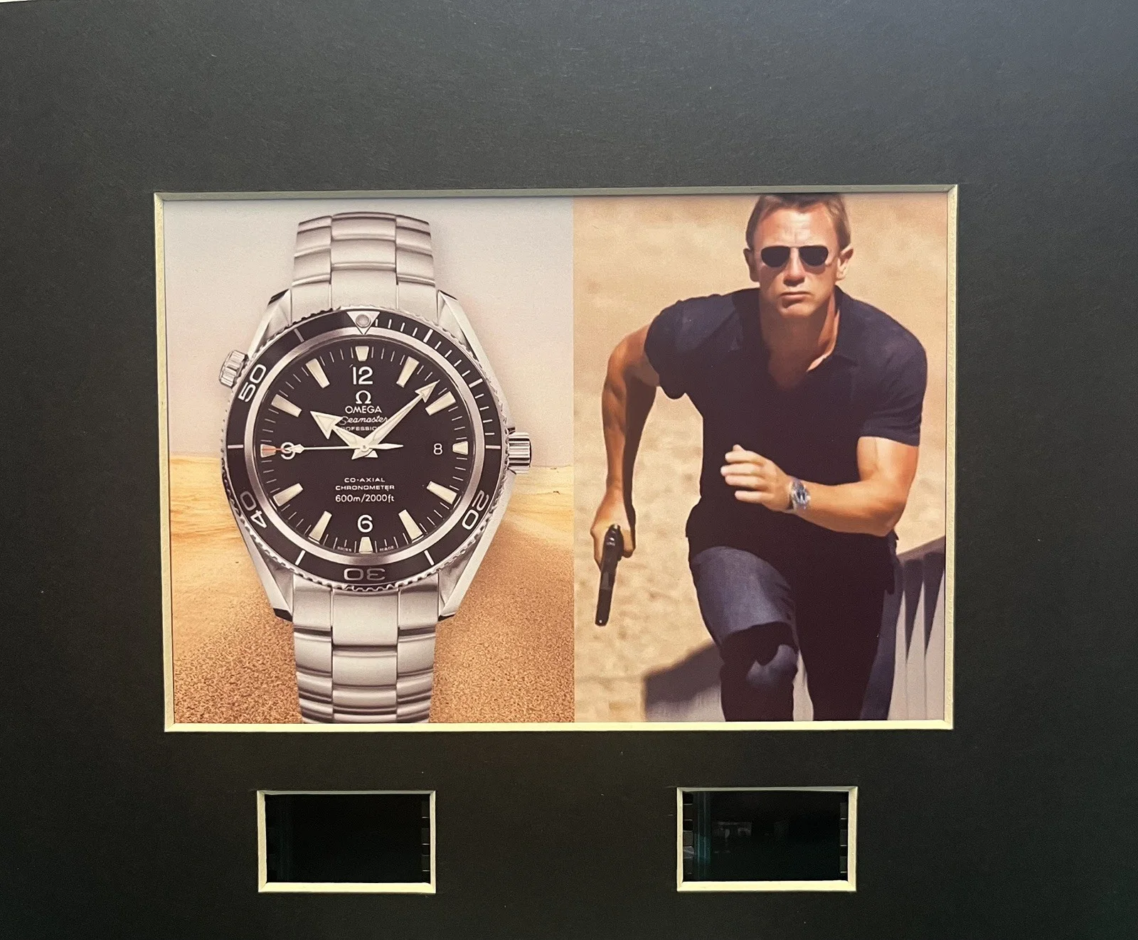 007 JAMES BOND. QUANTUM OF SOLACE Omega Seamaster 35mm Film Cell Display, image 3