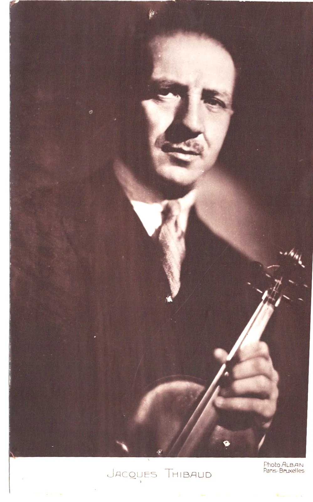 JACQUES THIBAUD autographed program and photo JANO PAULO Long Beach 1929, image 2