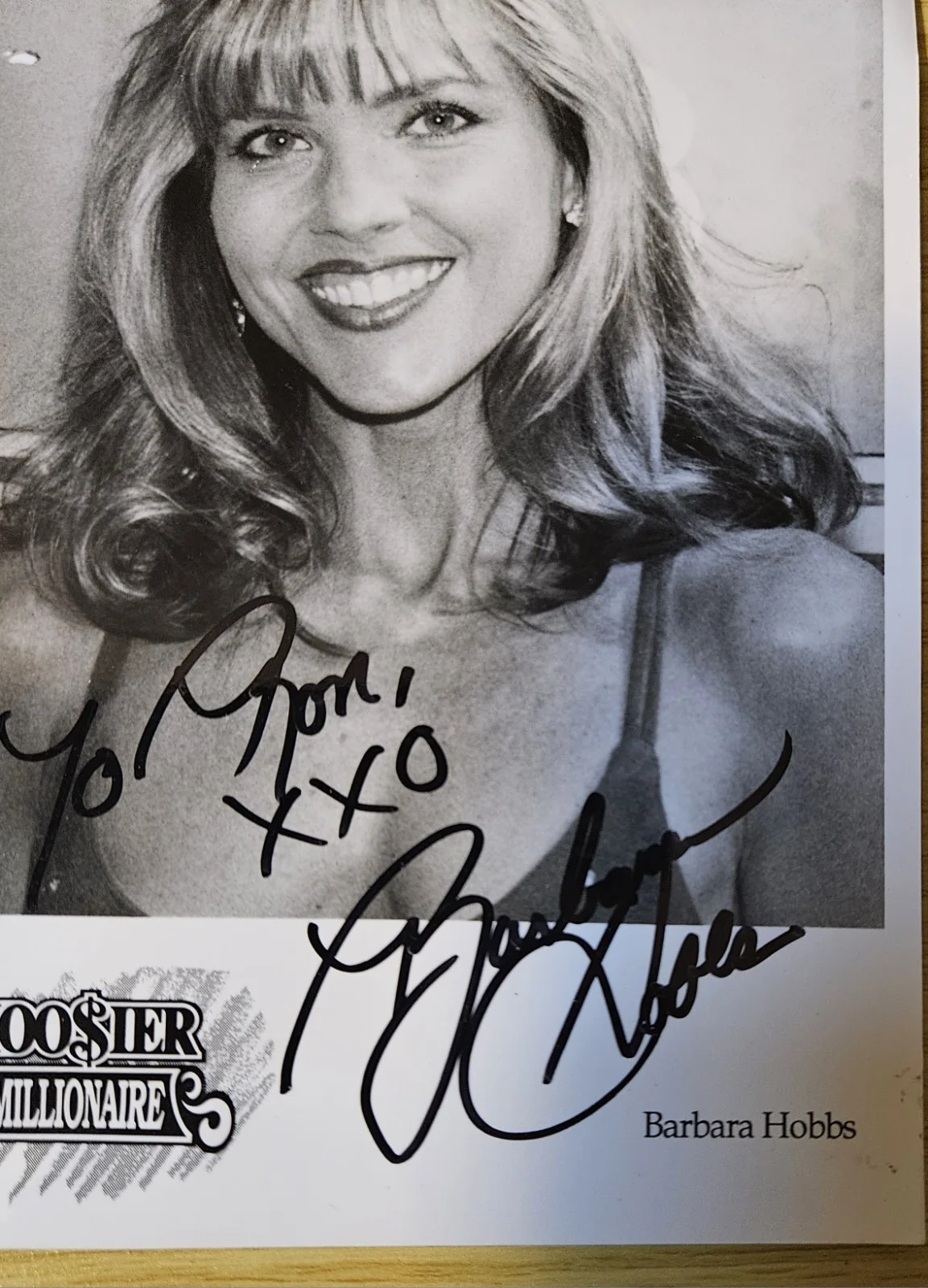 Barbara Hobbs Indiana Authentic Signed Photo Hoosier Lottery, image 2