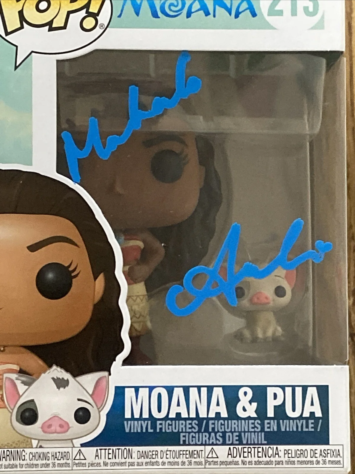 Auli'i Cravalho — Auli'i Cravalho Autographed Moana & Pua Funko Pop #213 Moana, image 2