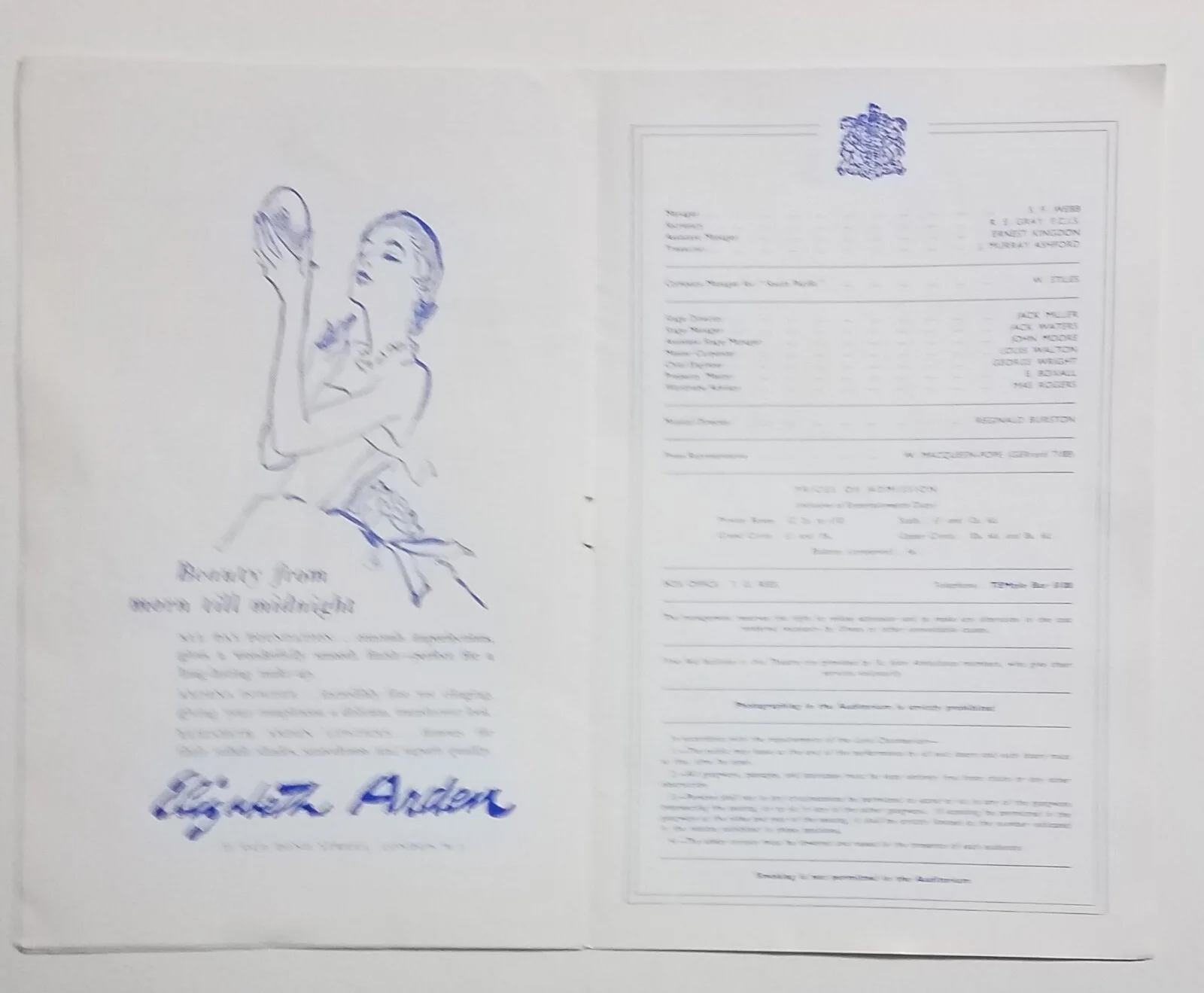 Mart Martin — Mary Martin Signed Autograph 1951 Program Theatre Royal Drury Lane South Pacific, image 4