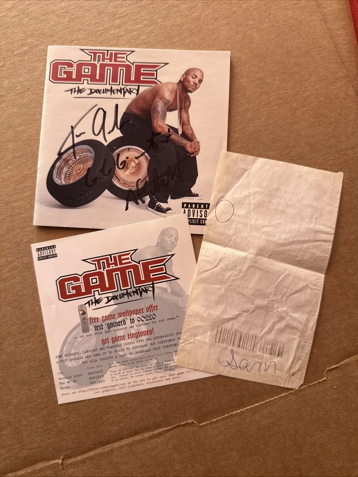 The Game Signed Autographed CD Cover "The Documentary" Original Receipt, image 4