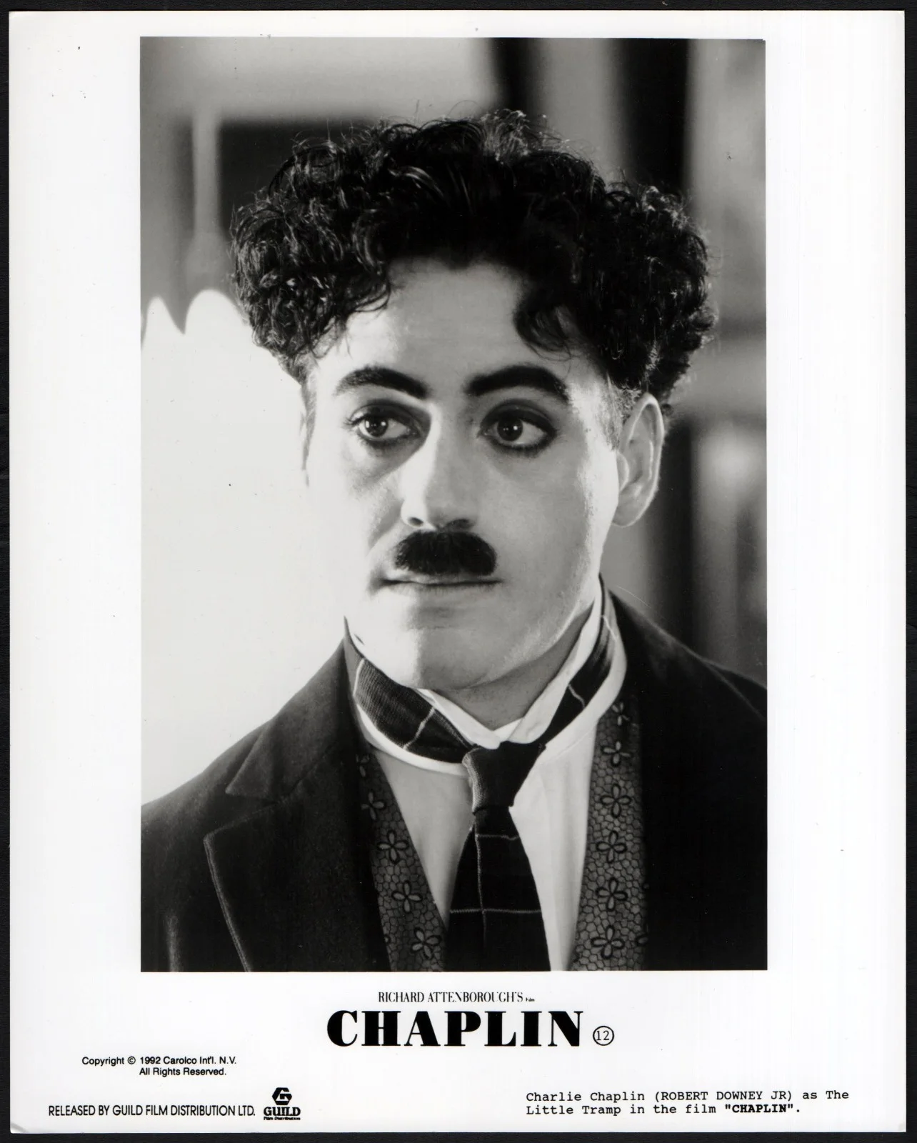 CHAPLIN 1992 Robert Downey Jr., Marisa Tomei, Nancy Travis 7 10x8 STILLS, изображение 2