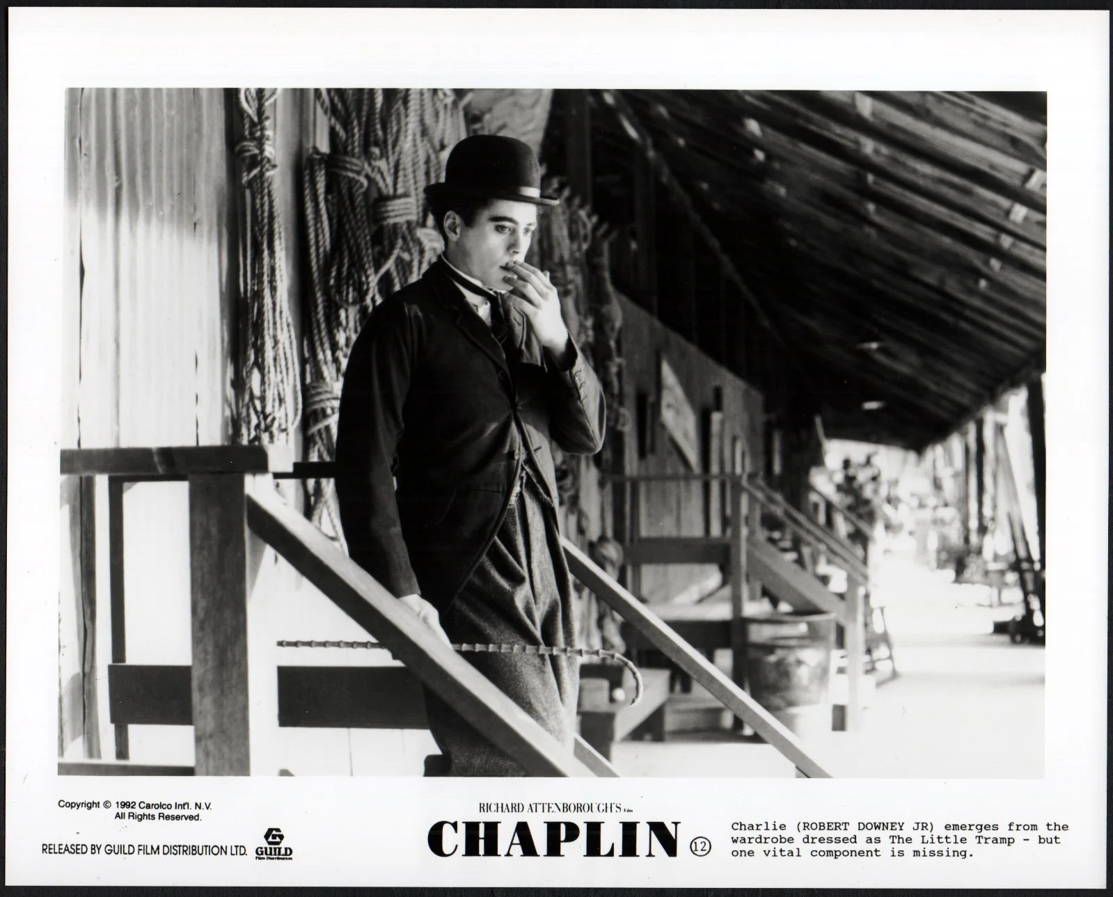 CHAPLIN 1992 Robert Downey Jr., Marisa Tomei, Nancy Travis 7 10x8 STILLS, изображение 5